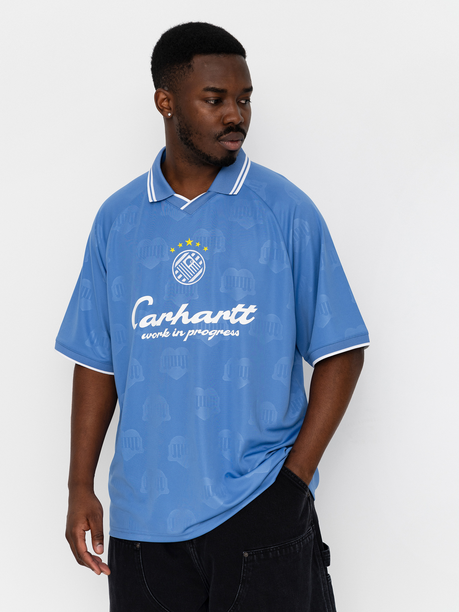 Tričko Carhartt WIP Terrace Football (heart train jacquard curacao)