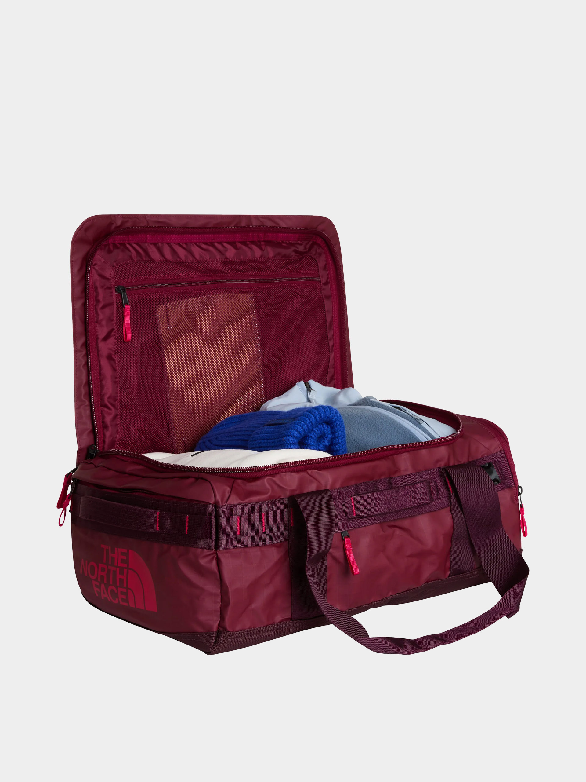 Taška The North Face Base Camp Voyager Duffel 42L (burgundy crush/deep bur)