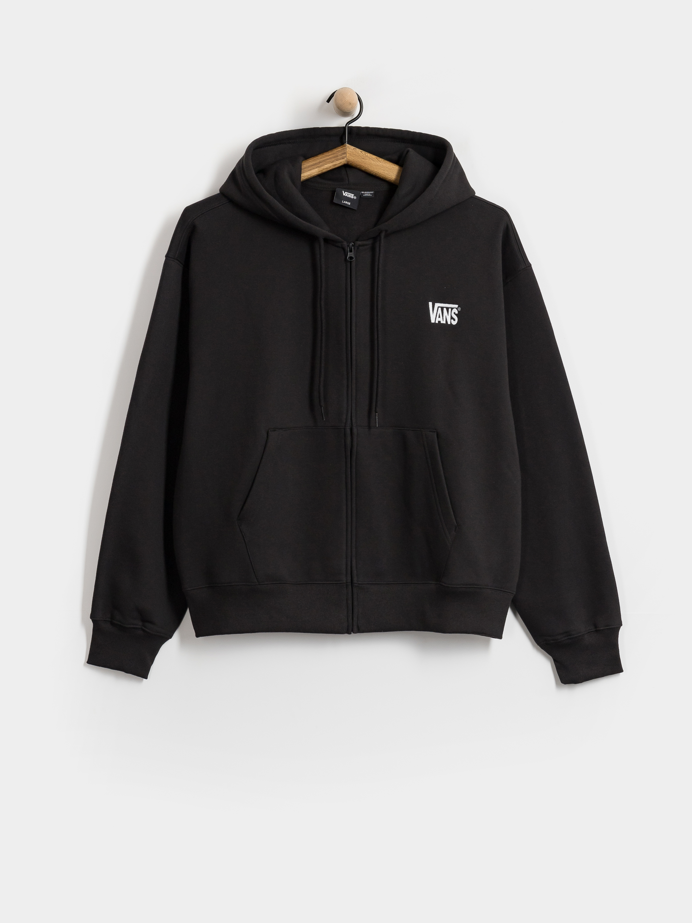 Mikina s kapucí Vans Stretch Logo ZHD (black/white)