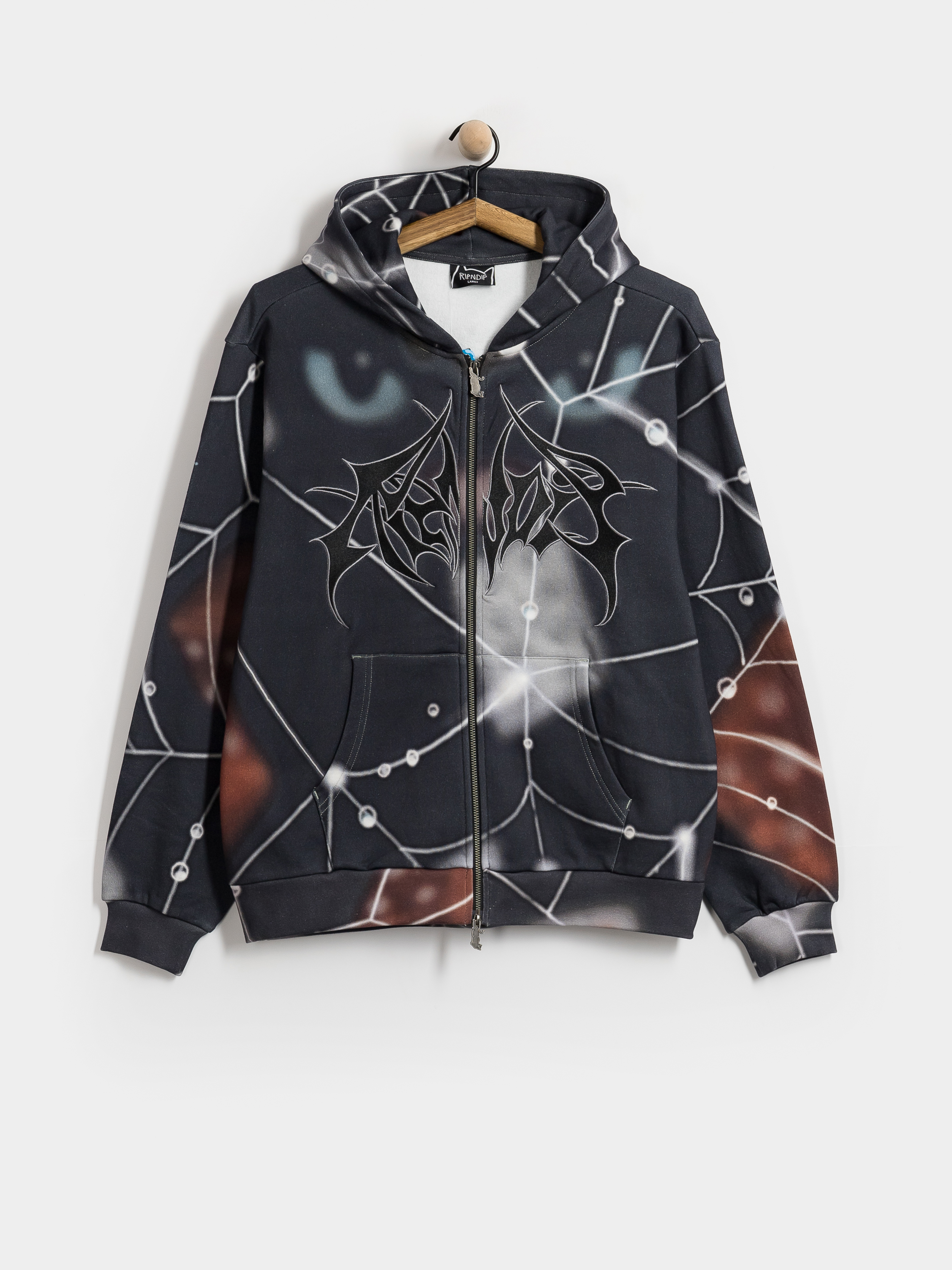 Mikina s kapucí RipNDip Redemption ZHD (charcoal sun fade)