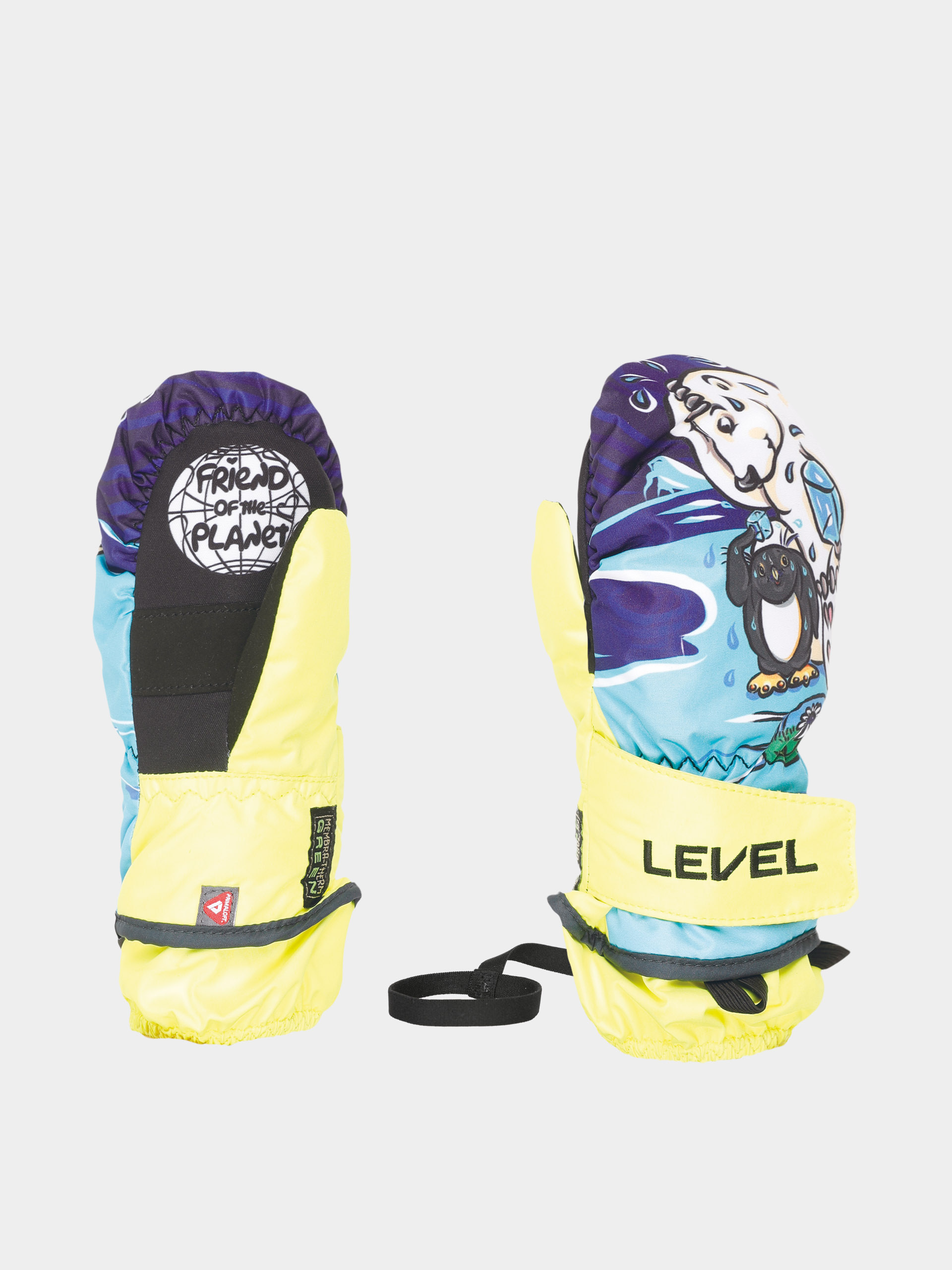 Rukavice Level Animal Mitt JR (yellow blue)