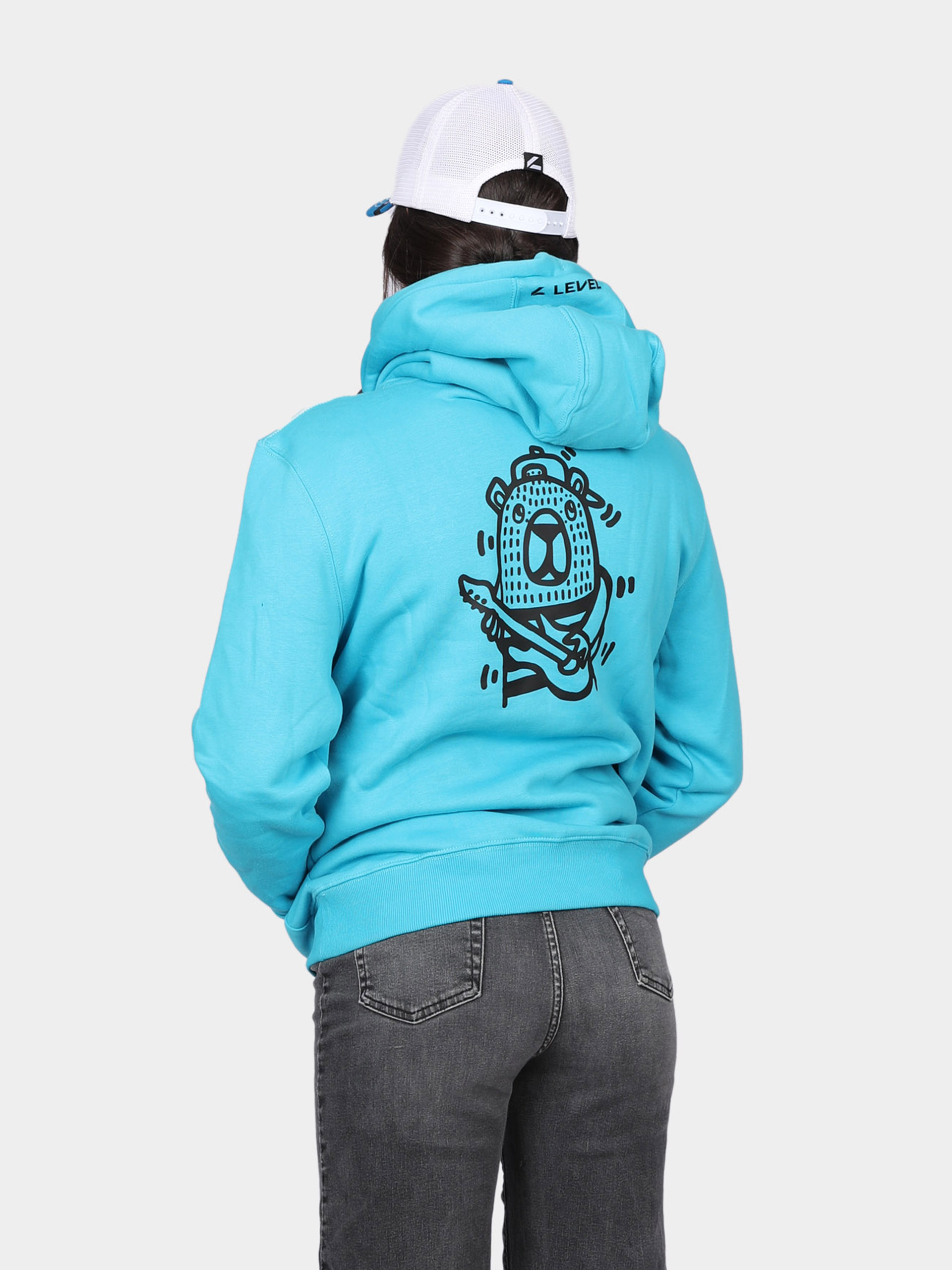 Mikina s kapucí Level B Simo HD (light blue)