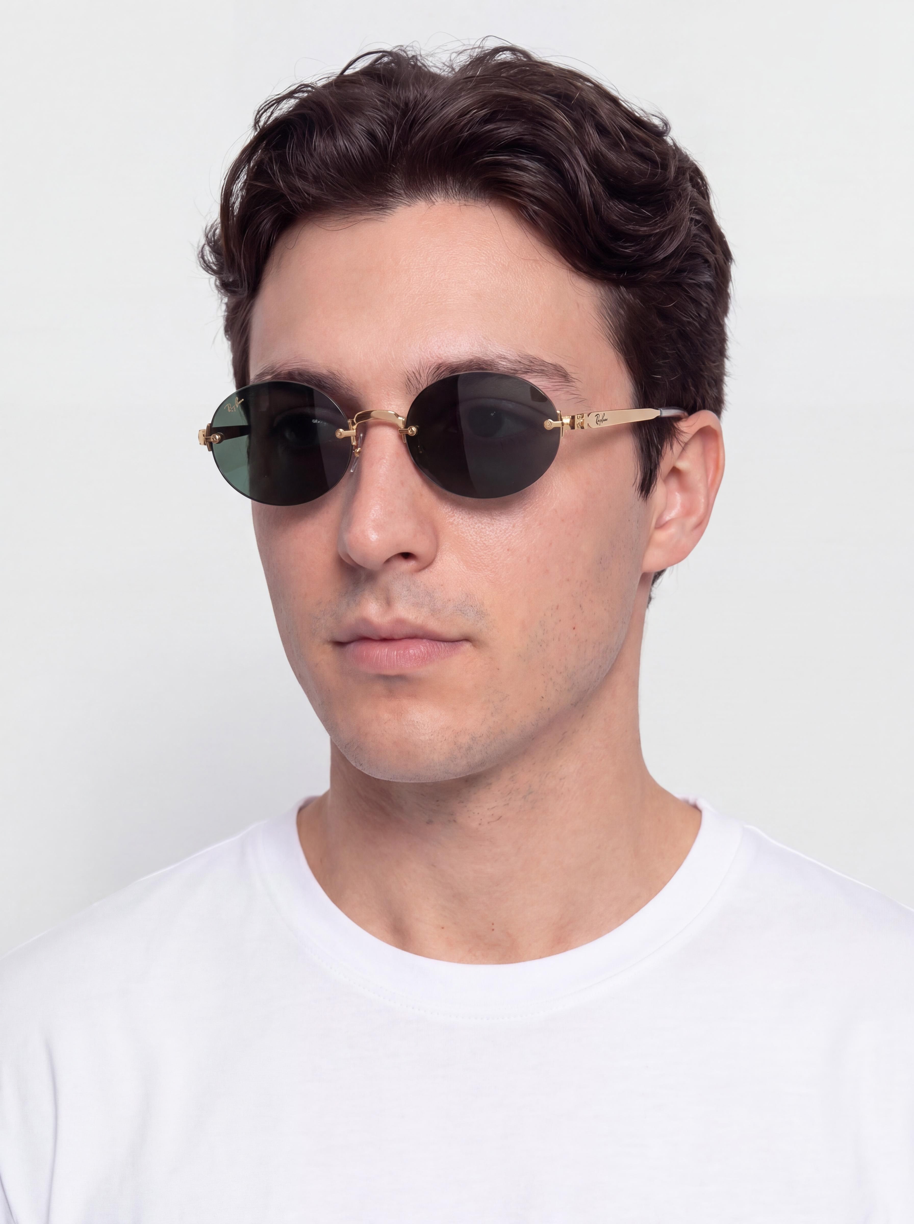 Sluneu010dnu00ed bru00fdle Ray-Ban Rb3929 By A$Ap Rocky (polerowany zu0142oto arista/ciemnozielony)