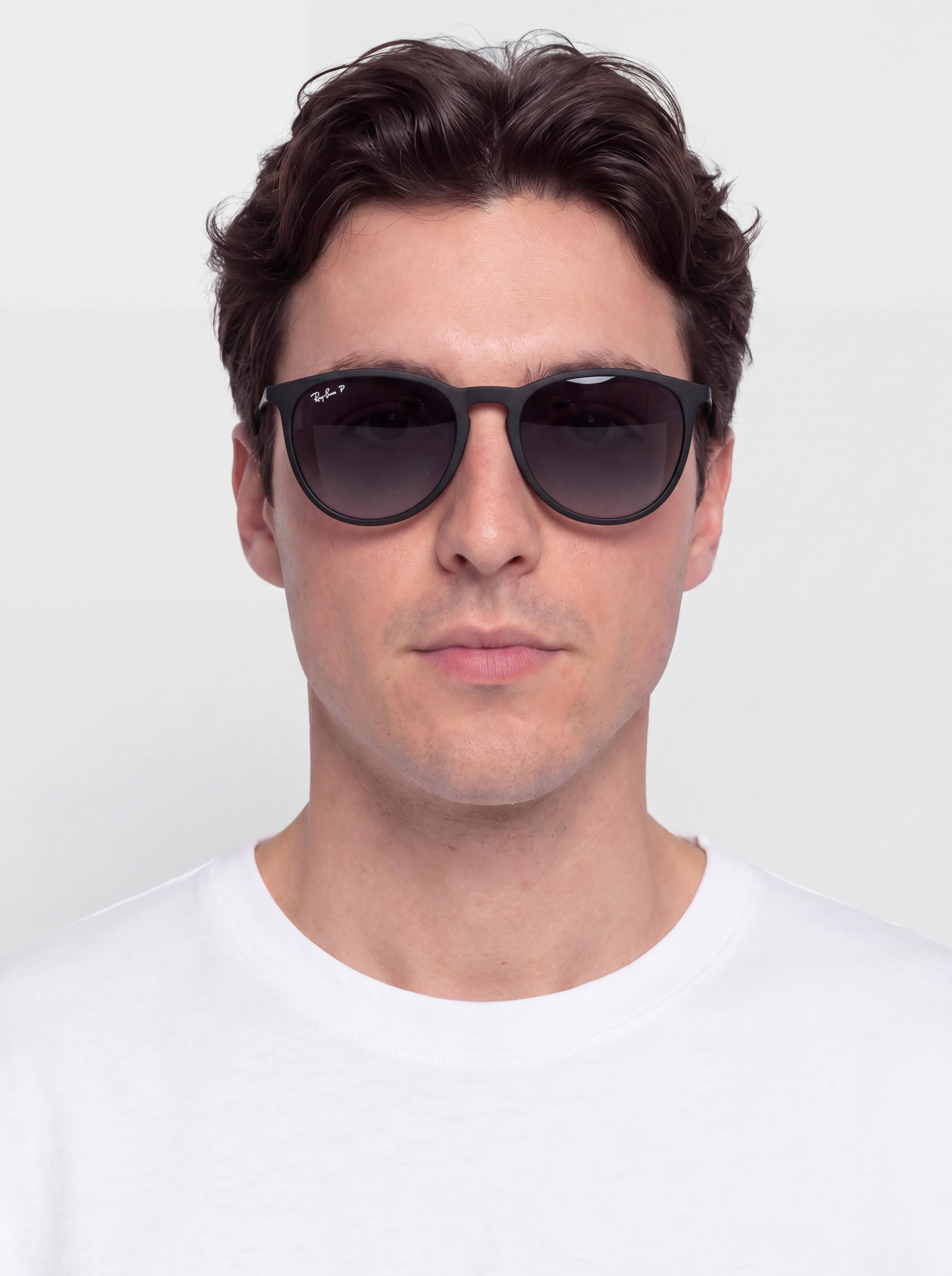 Sluneční brýle Ray-Ban Erika (matowy guma czarny/polaryzacyjne szary)