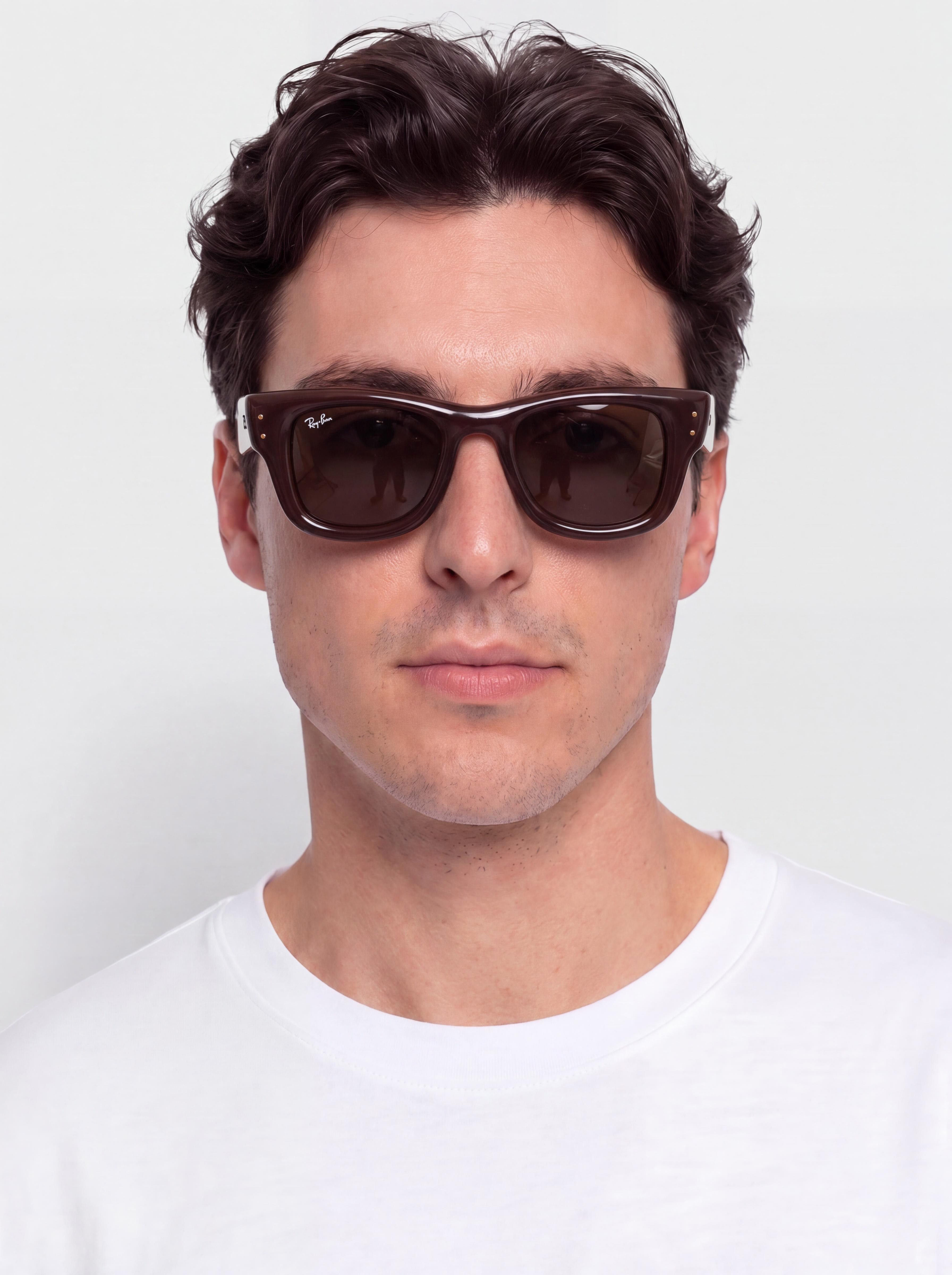 Sluneční brýle Ray-Ban Wayfarer Puffer (polerowany ciemnobrązowy/ciemnobrązowy)