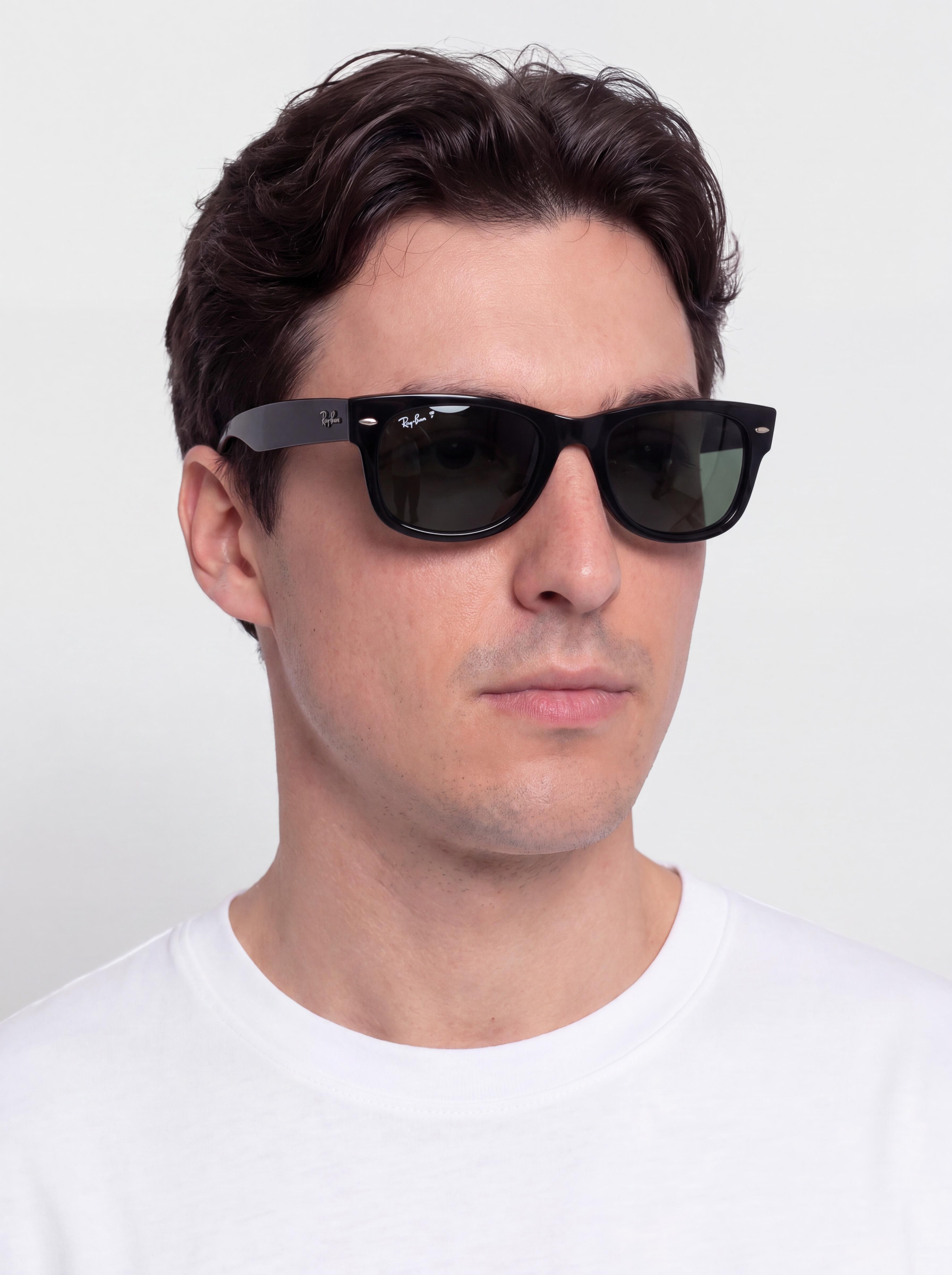 Sluneční brýle Ray-Ban Mega Wayfarer Ii (polerowany czarny/zielone z polaryzacją)