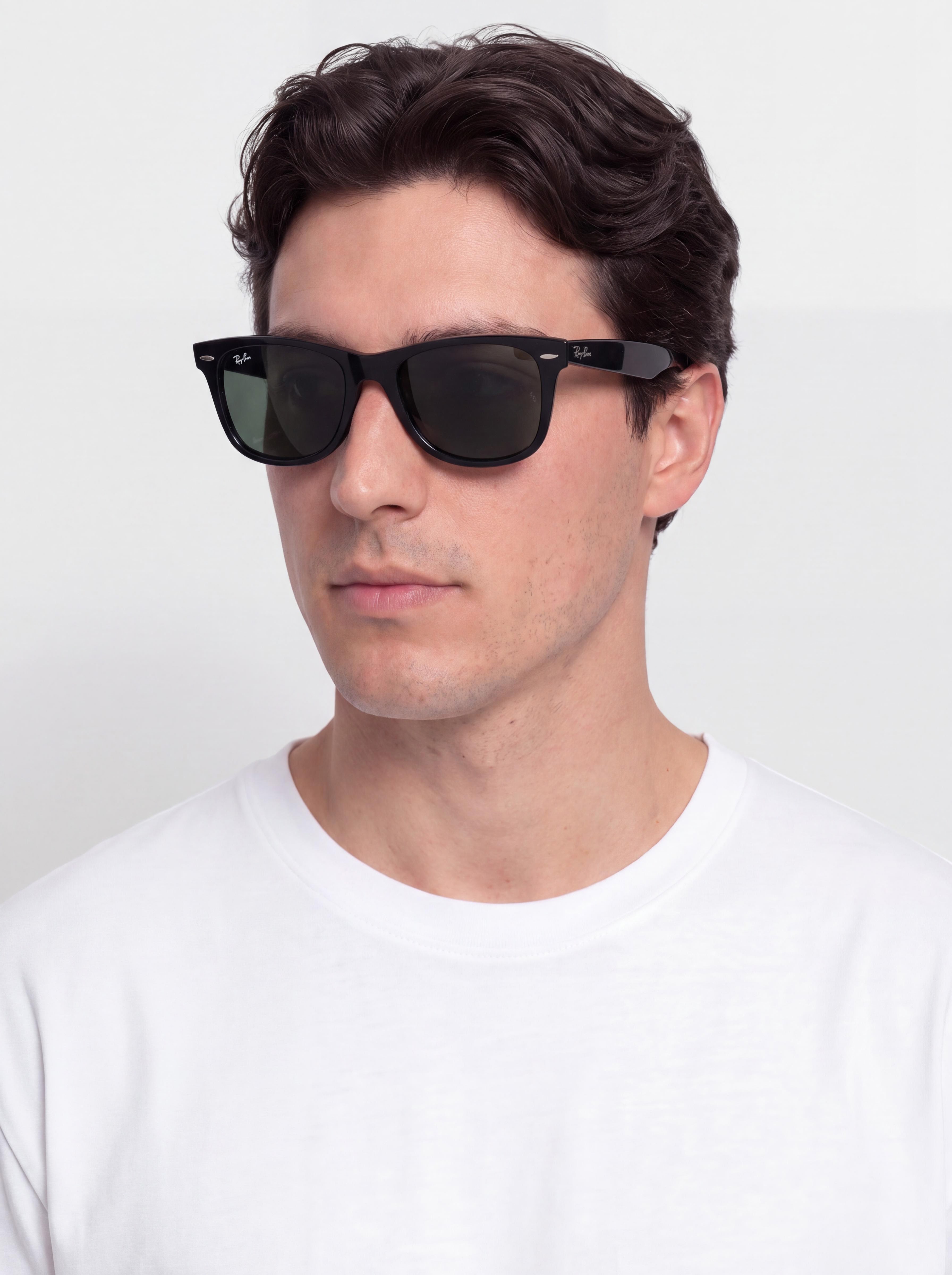 Sluneční brýle Ray-Ban Original Wayfarer Classic (polerowany czarny/zielone g-15)