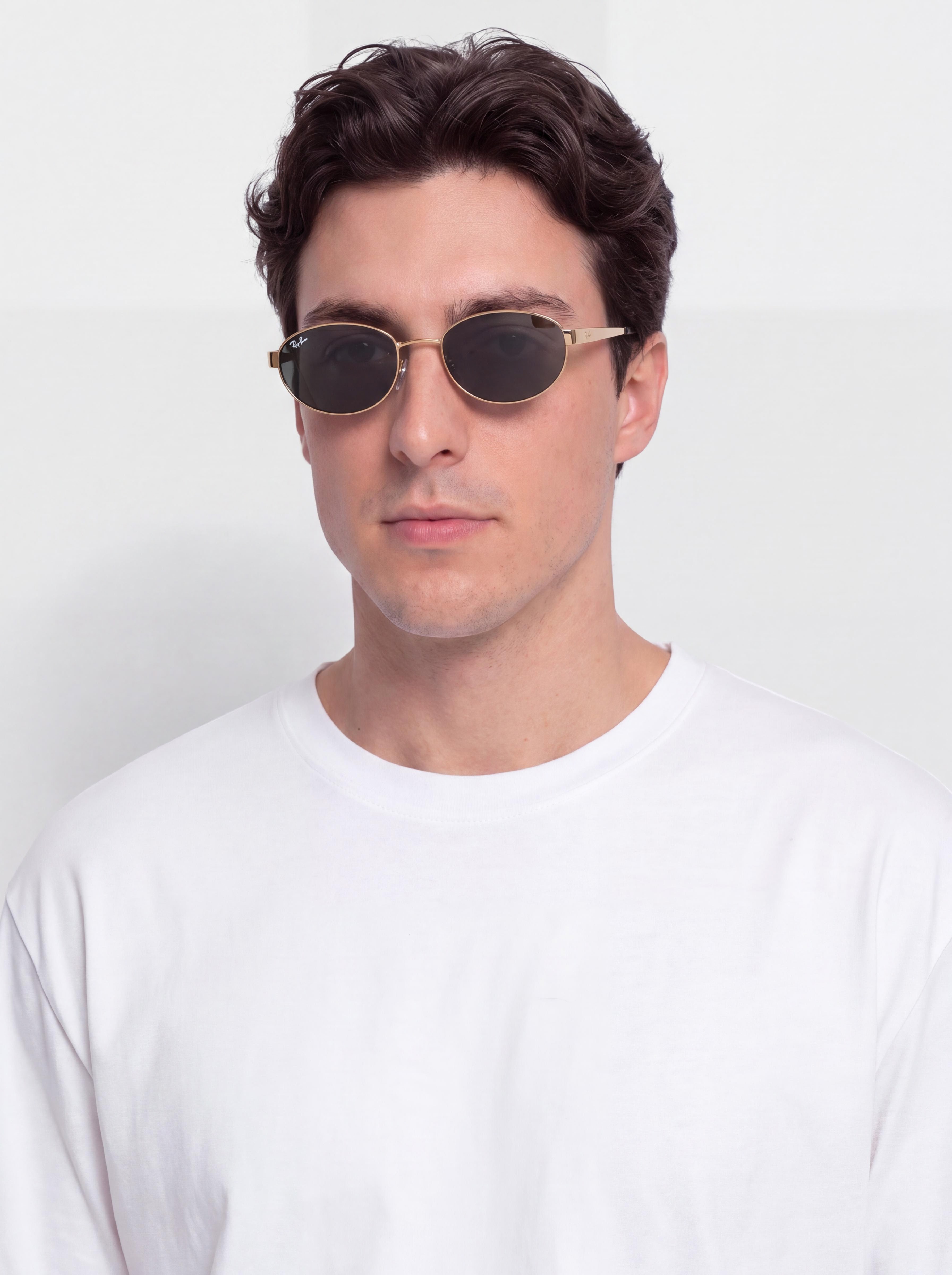 Sluneu010dnu00ed bru00fdle Ray-Ban Rb3774D (polerowany zu0142oto arista/ciemnoszary)