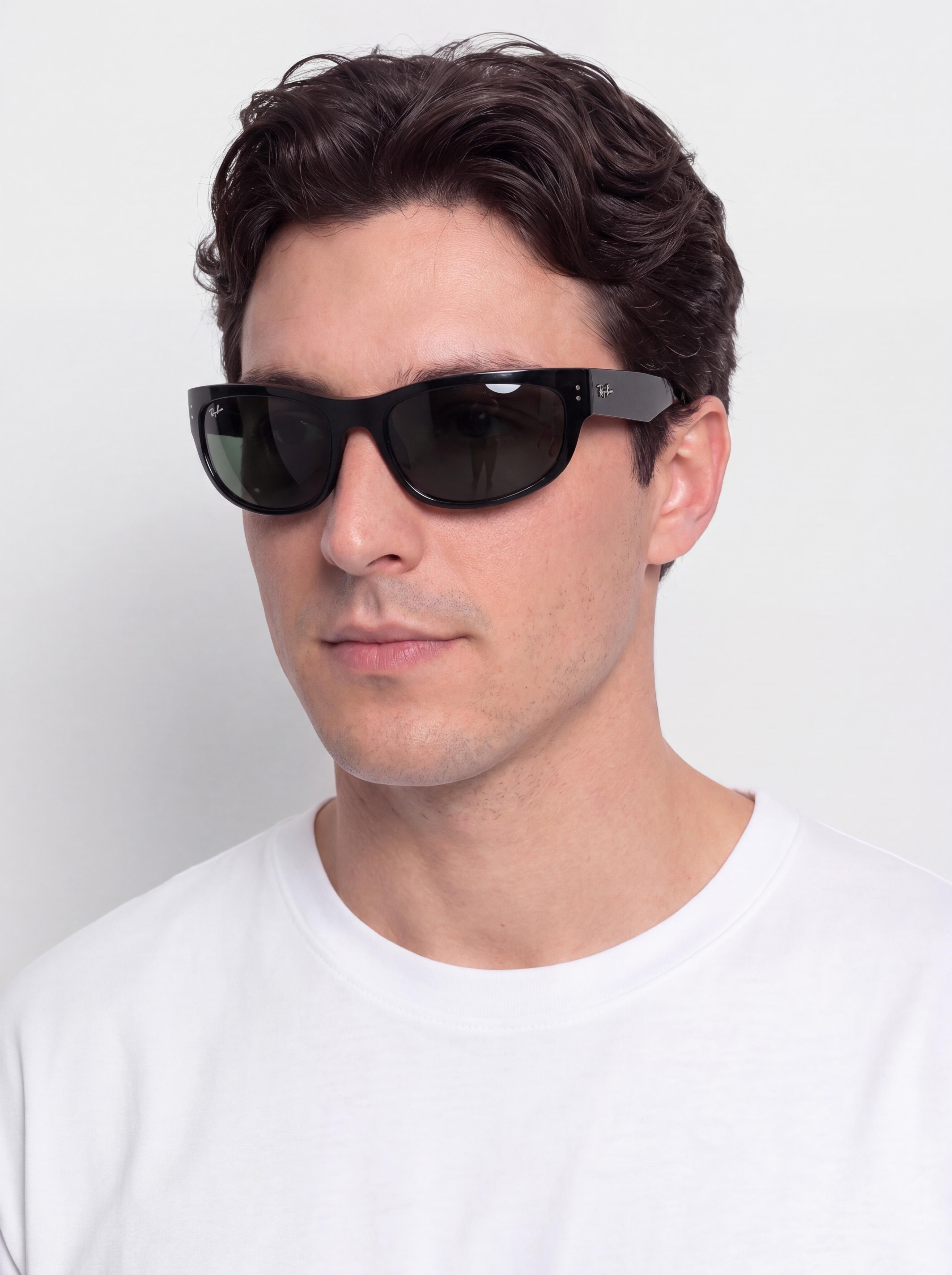 Sluneční brýle Ray-Ban Mega Balorama (polerowany czarny/zielone g-15)