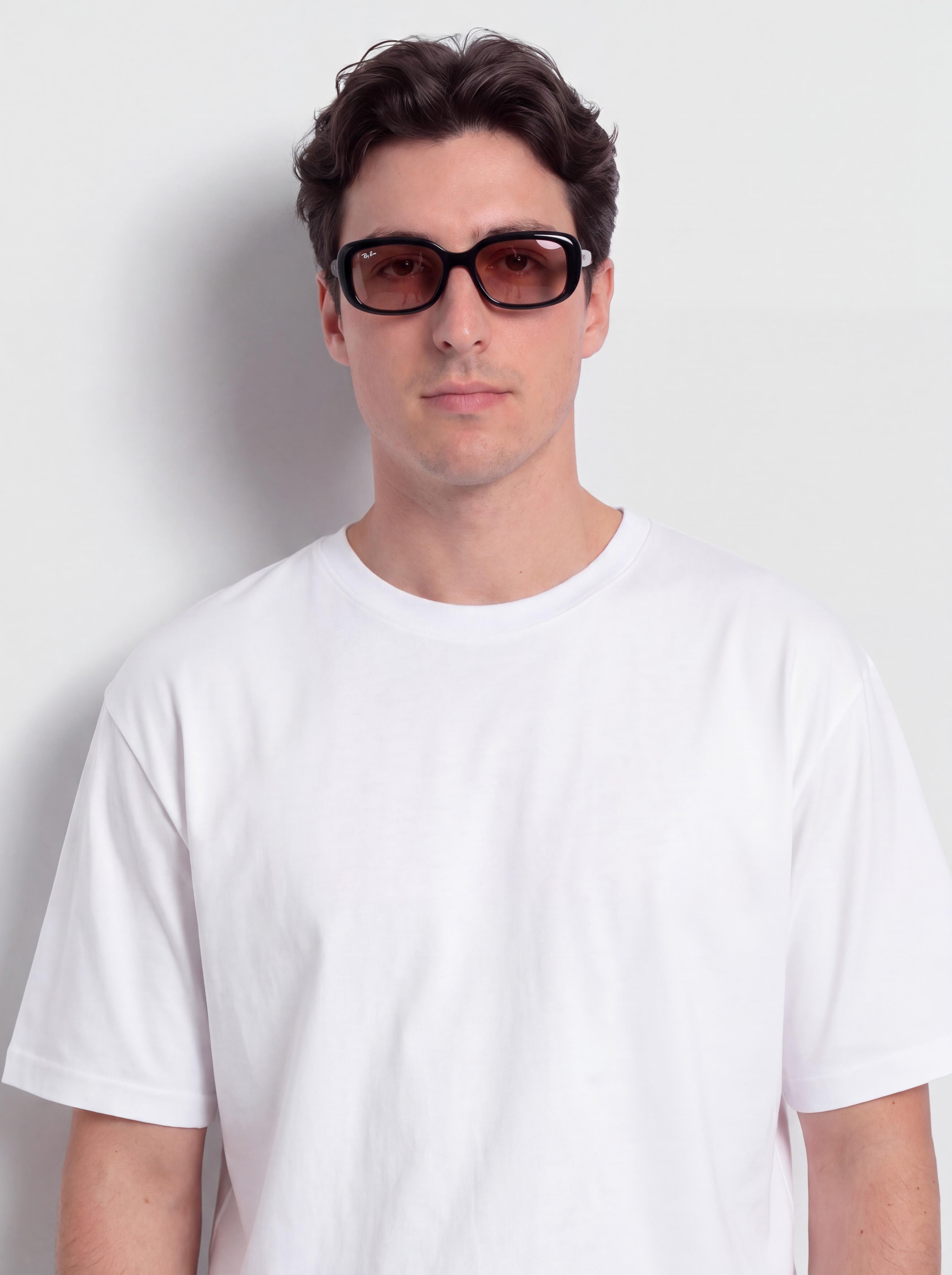 Sluneční brýle Ray-Ban Rb4421D (polerowany czarny/ciemnoróżowe)