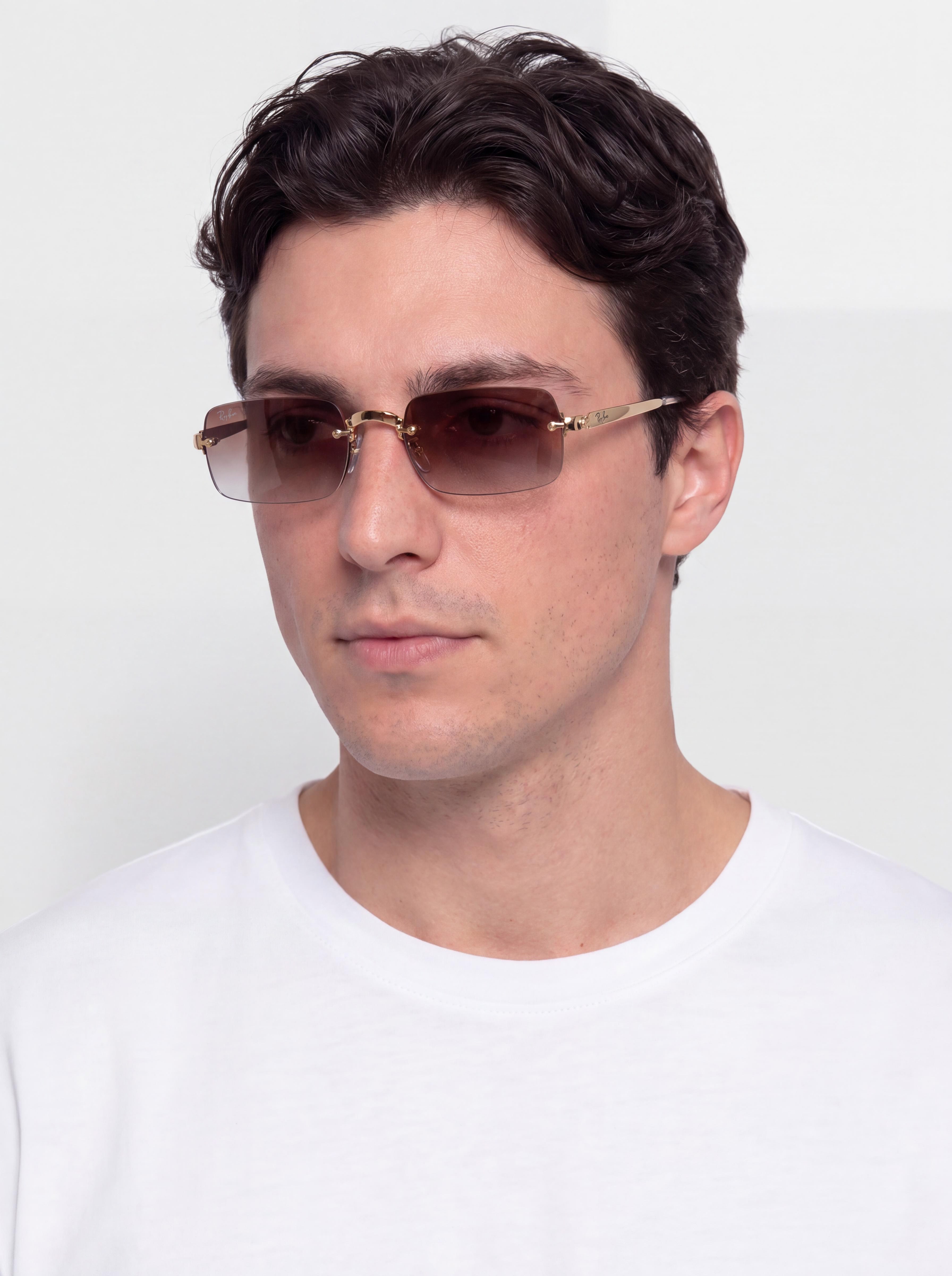 Sluneční brýle Ray-Ban Rb3928 By A$Ap Rocky (polerowany złoto arista/przezroczysty ciemnopurpurowy gradalny)