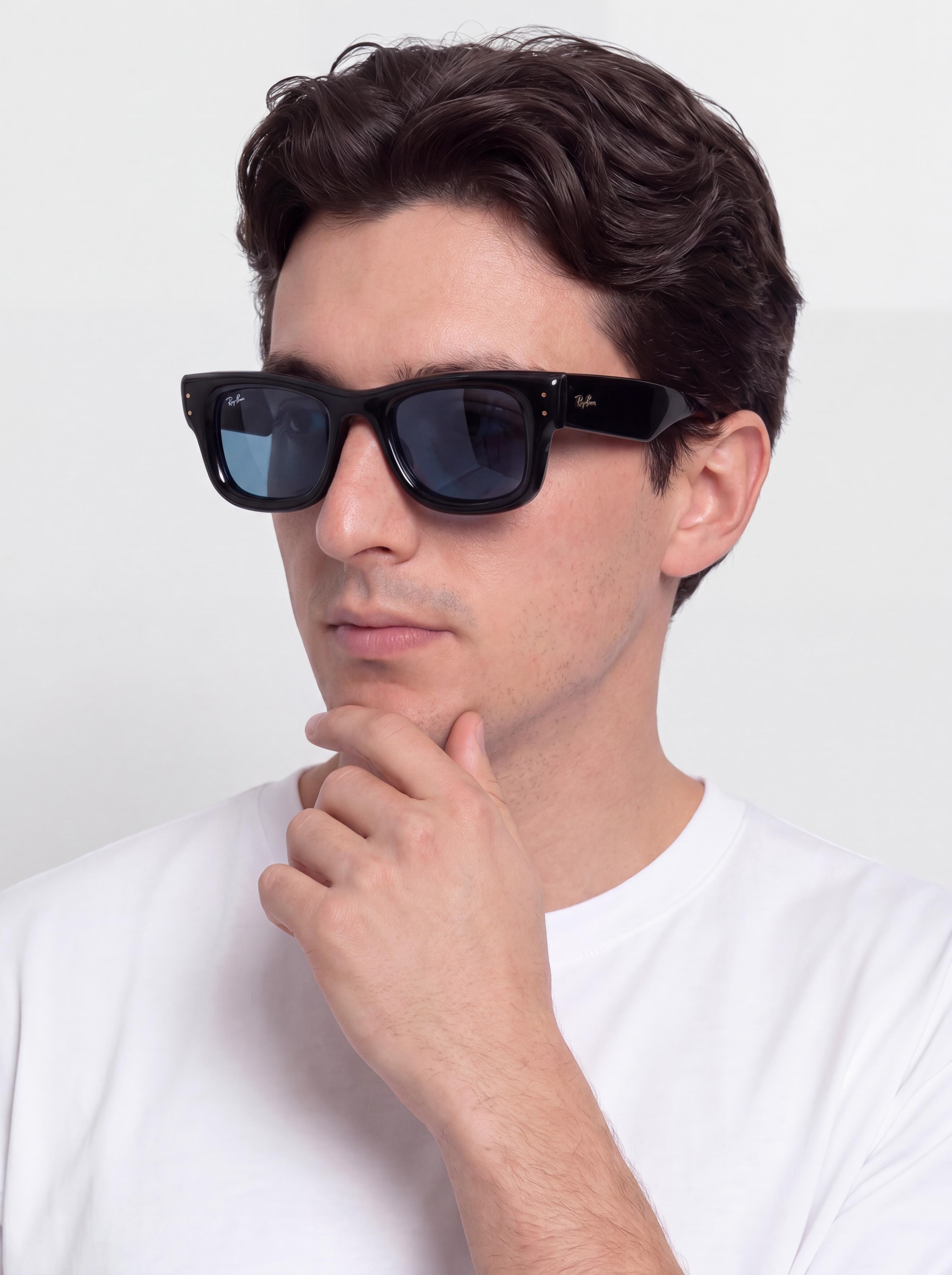Sluneční brýle Ray-Ban Wayfarer Puffer (polerowany czarny/ciemnoniebieski)