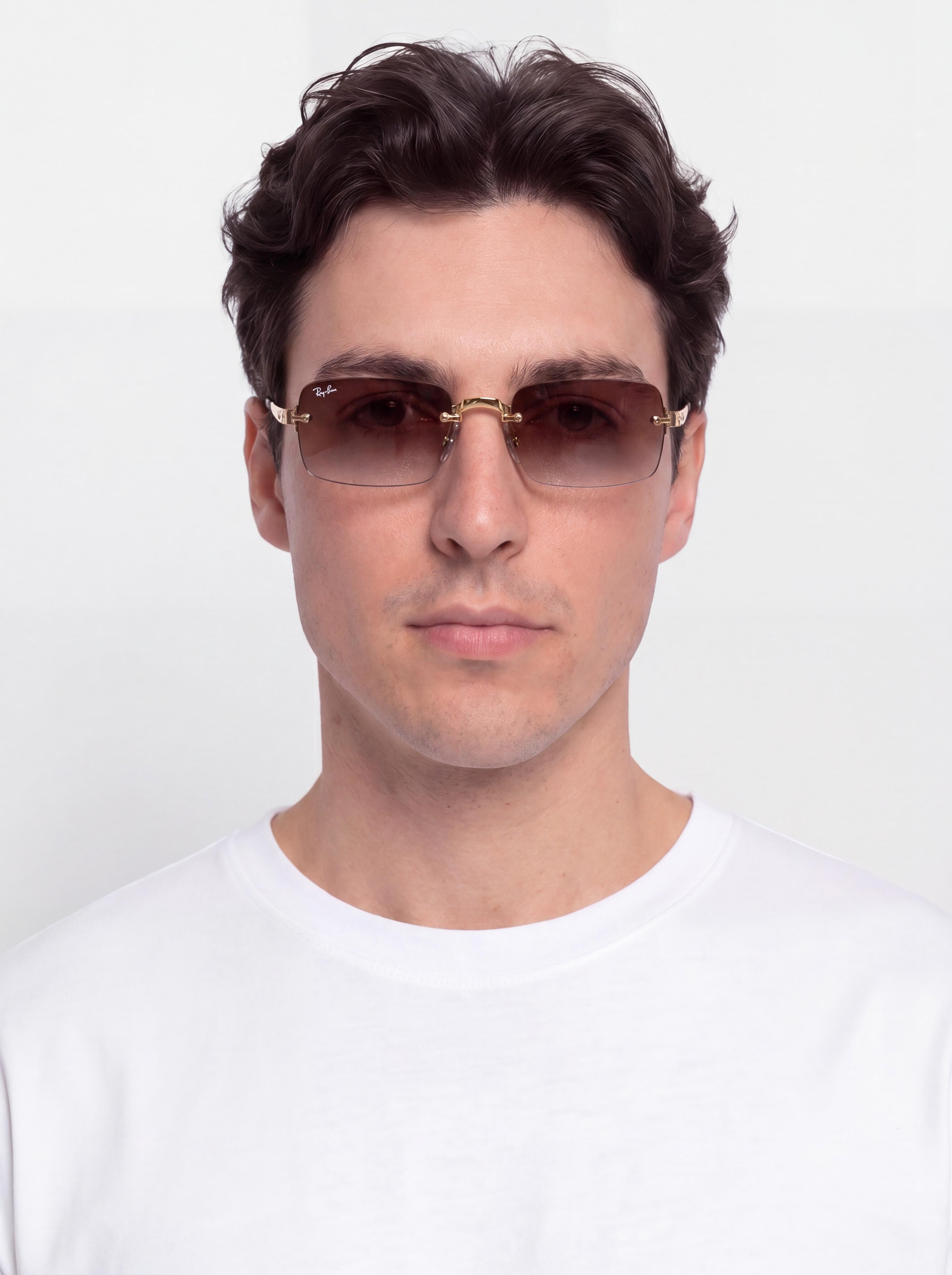 Sluneční brýle Ray-Ban Rb3928 By A$Ap Rocky (polerowany złoto arista/przezroczysty ciemnopurpurowy gradalny)