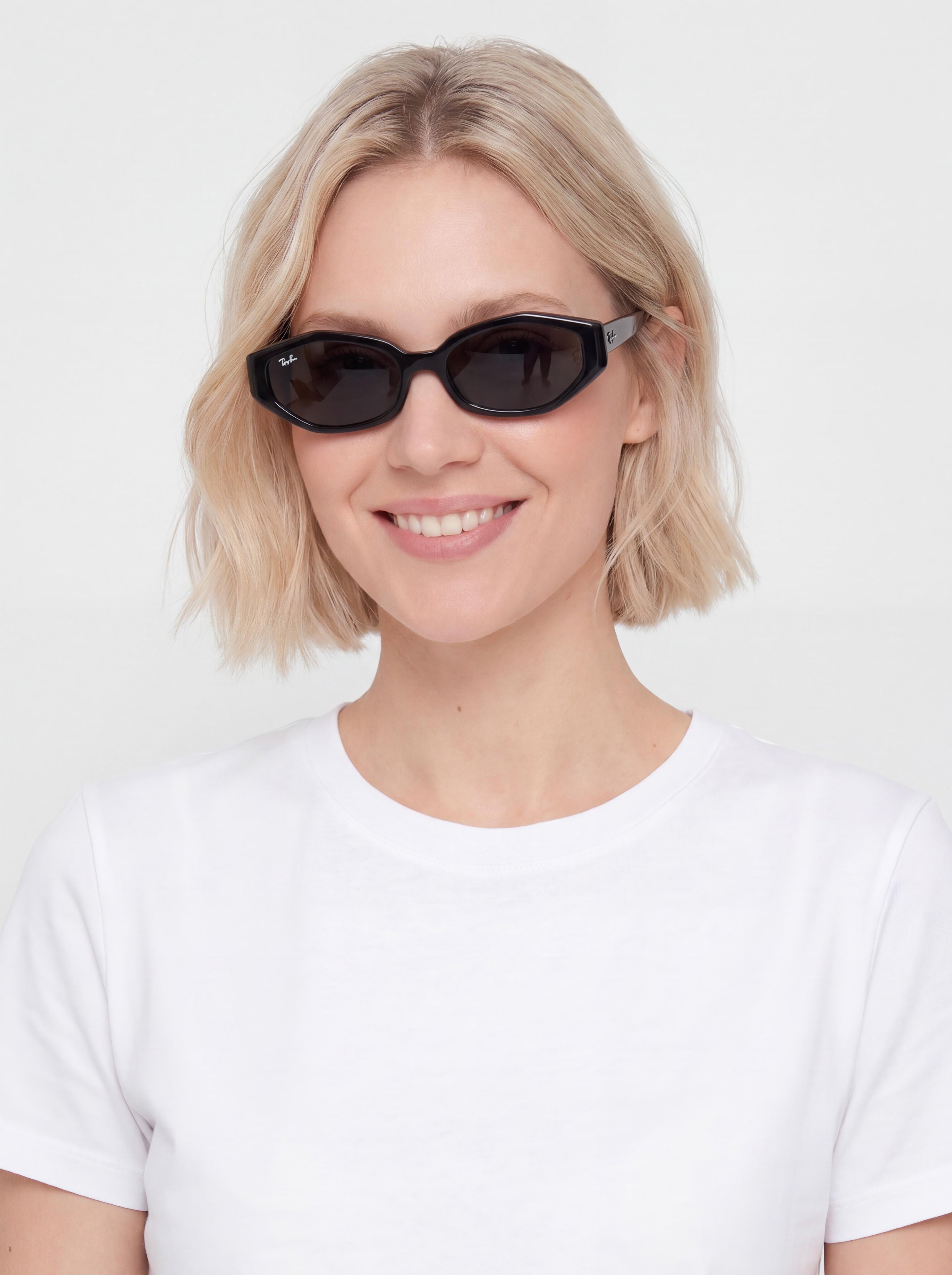 Sluneční brýle Ray-Ban Rb4473D (polerowany black/ciemnogrey)