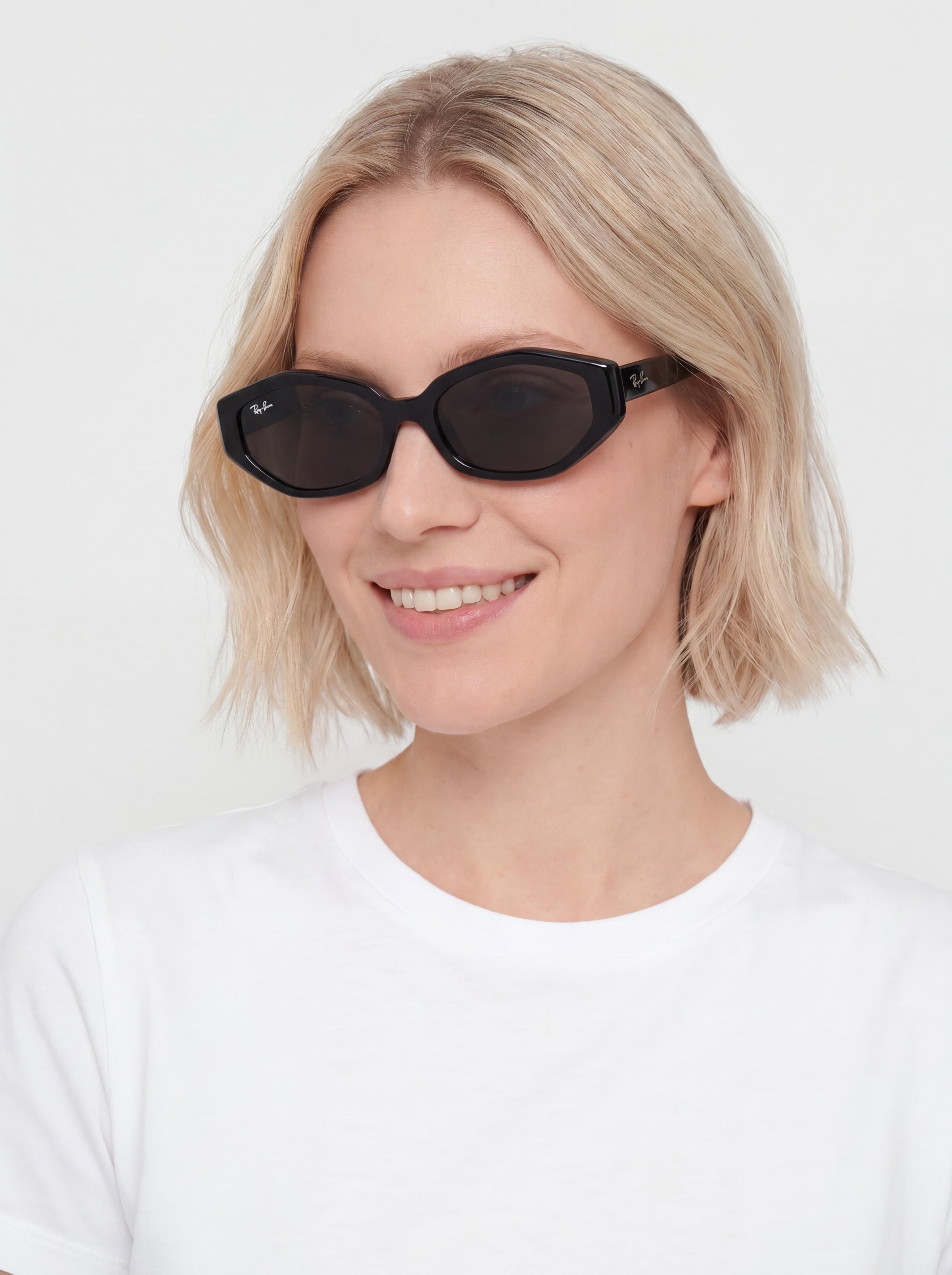 Sluneční brýle Ray-Ban Rb4473D (polerowany black/ciemnogrey)