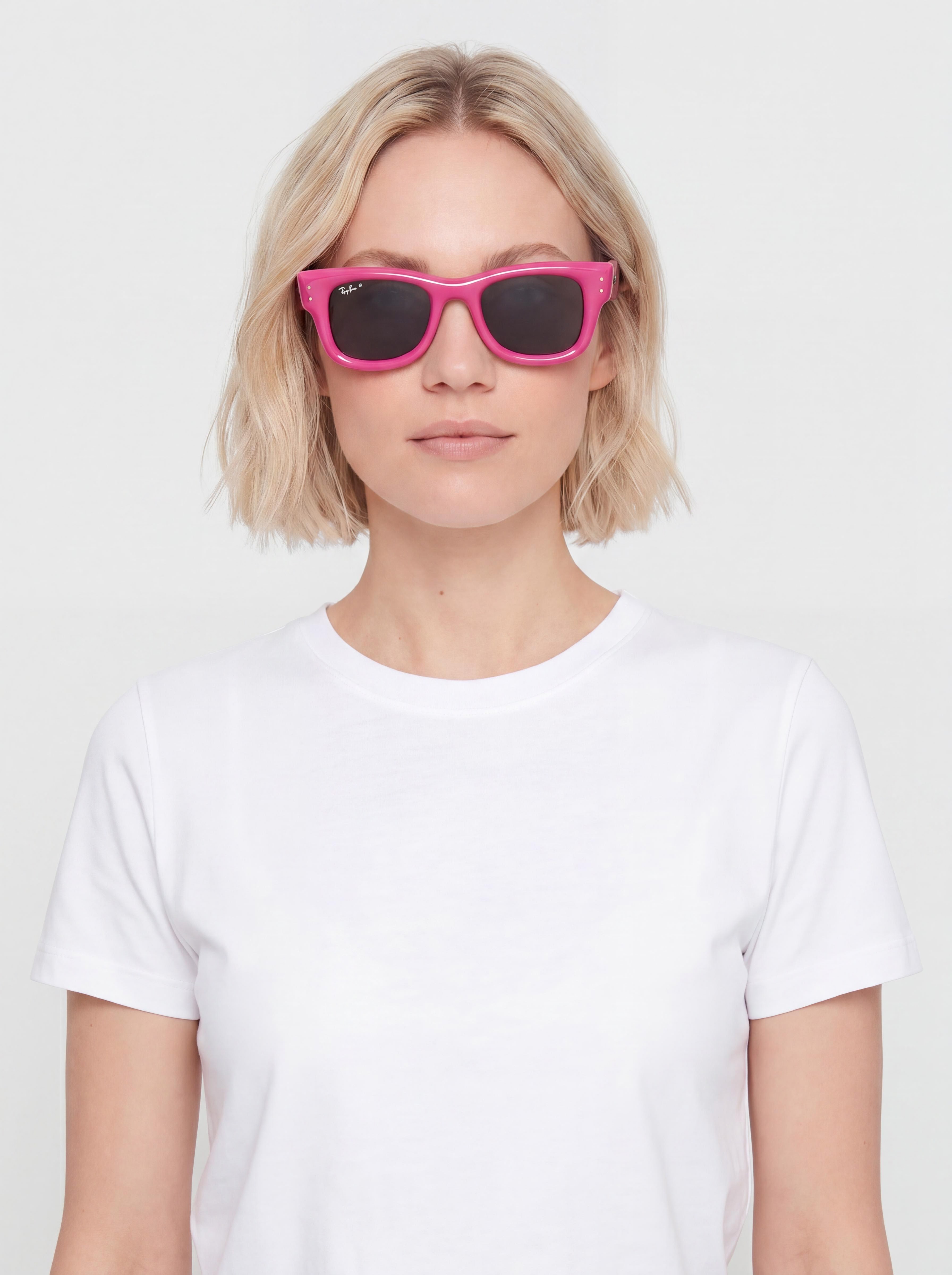 Sluneční brýle Ray-Ban Wayfarer Puffer (polerowany fuksja/ultra czarny)