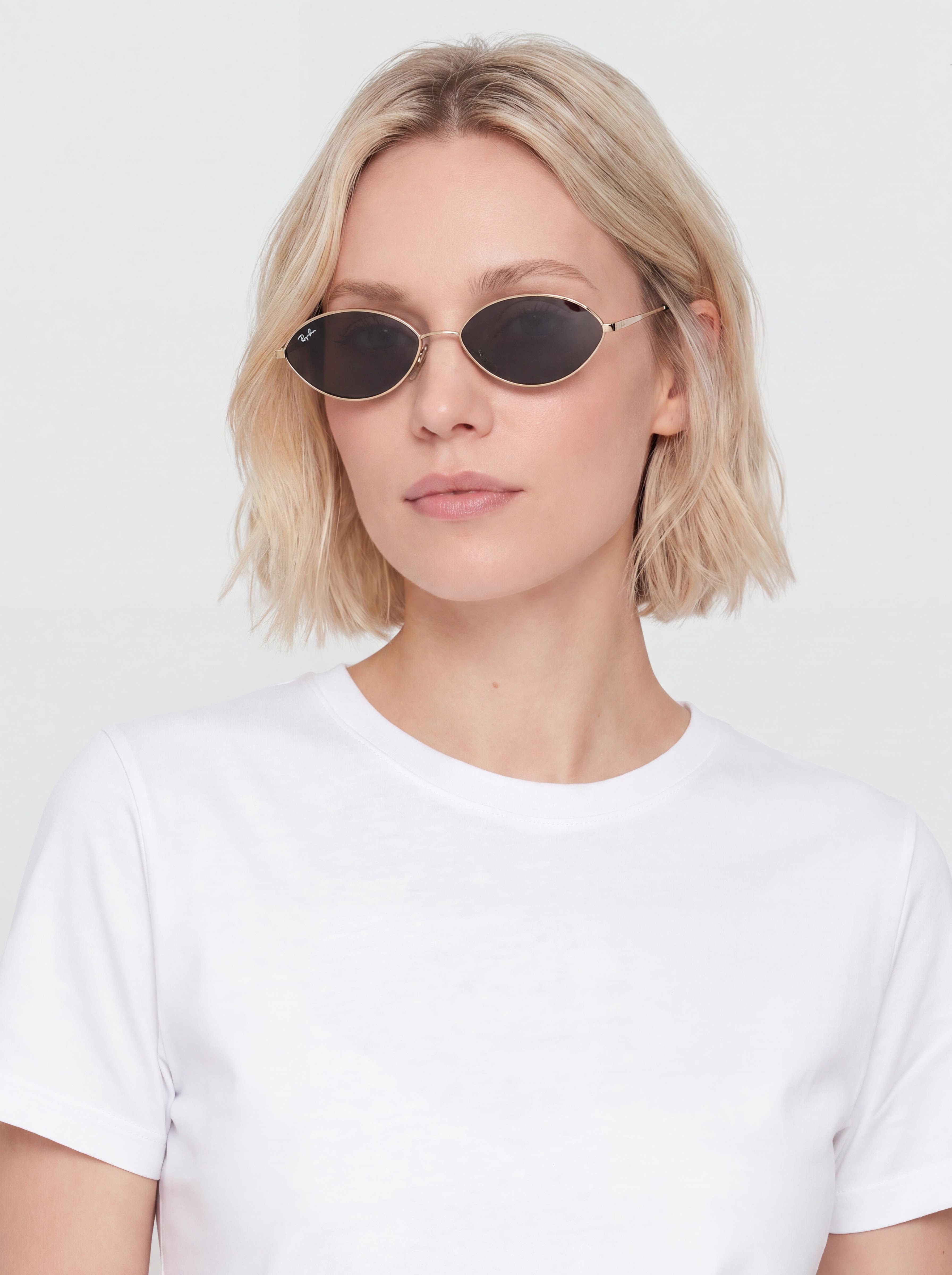 Sluneční brýle Ray-Ban Kai (polerowany jasne złoto/ciemnoszary)
