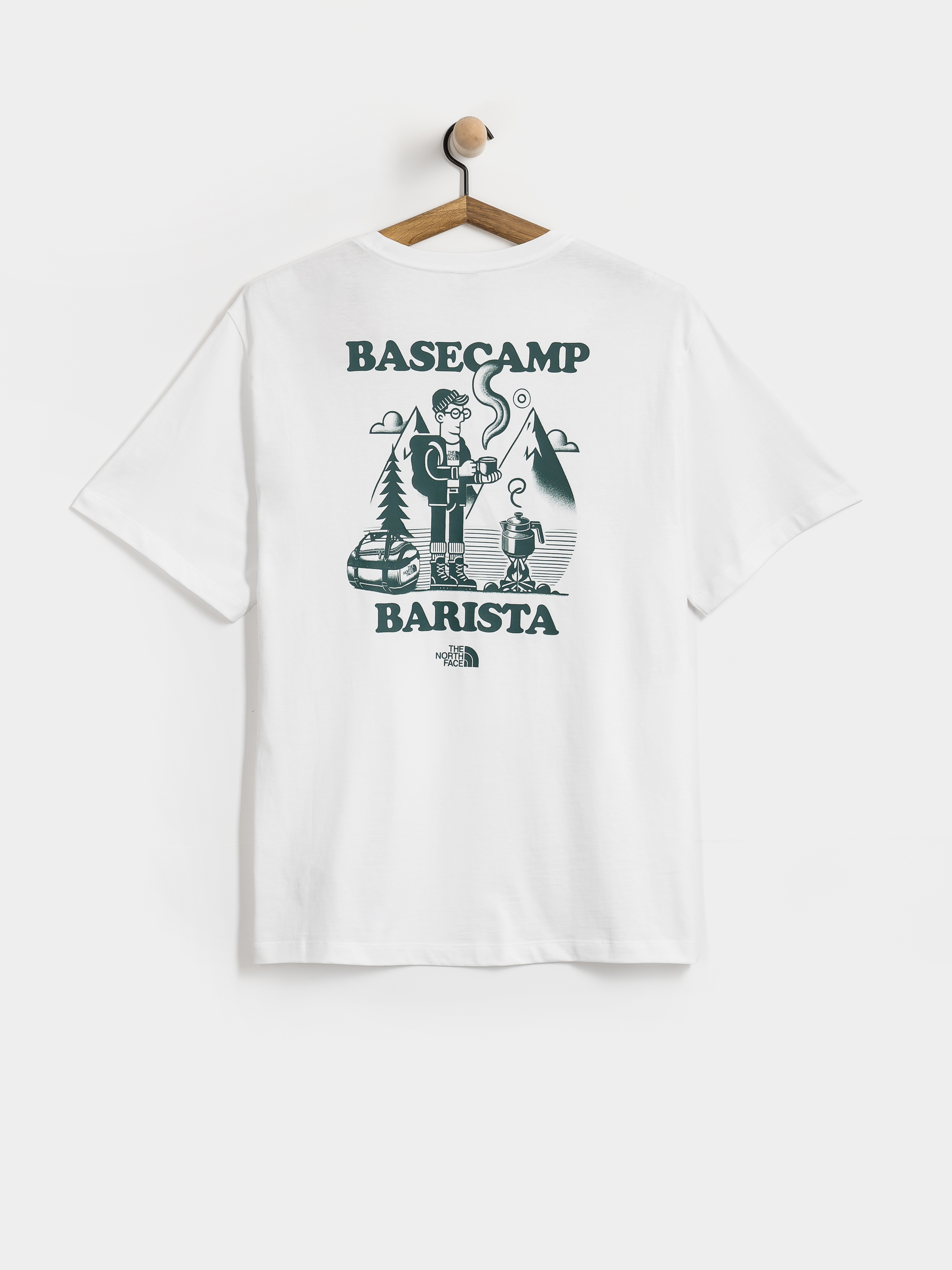 Tričko The North Face Basecamp Barista Relaxed (tnf white/pacific teal)