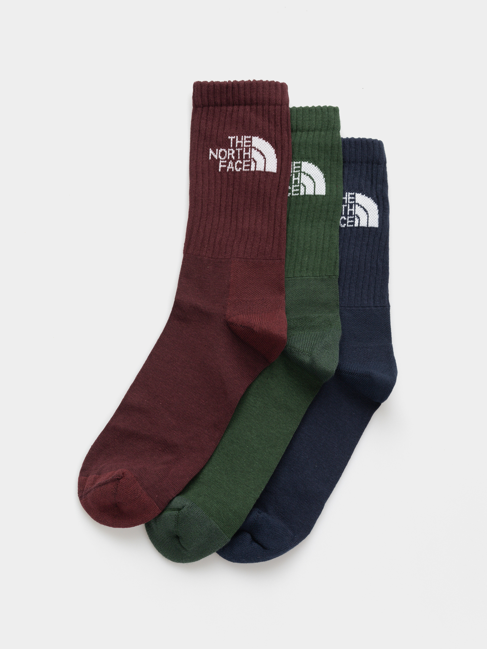 Ponožky The North Face Everyday Standard Crew 3P (bottle green/deep burgu)