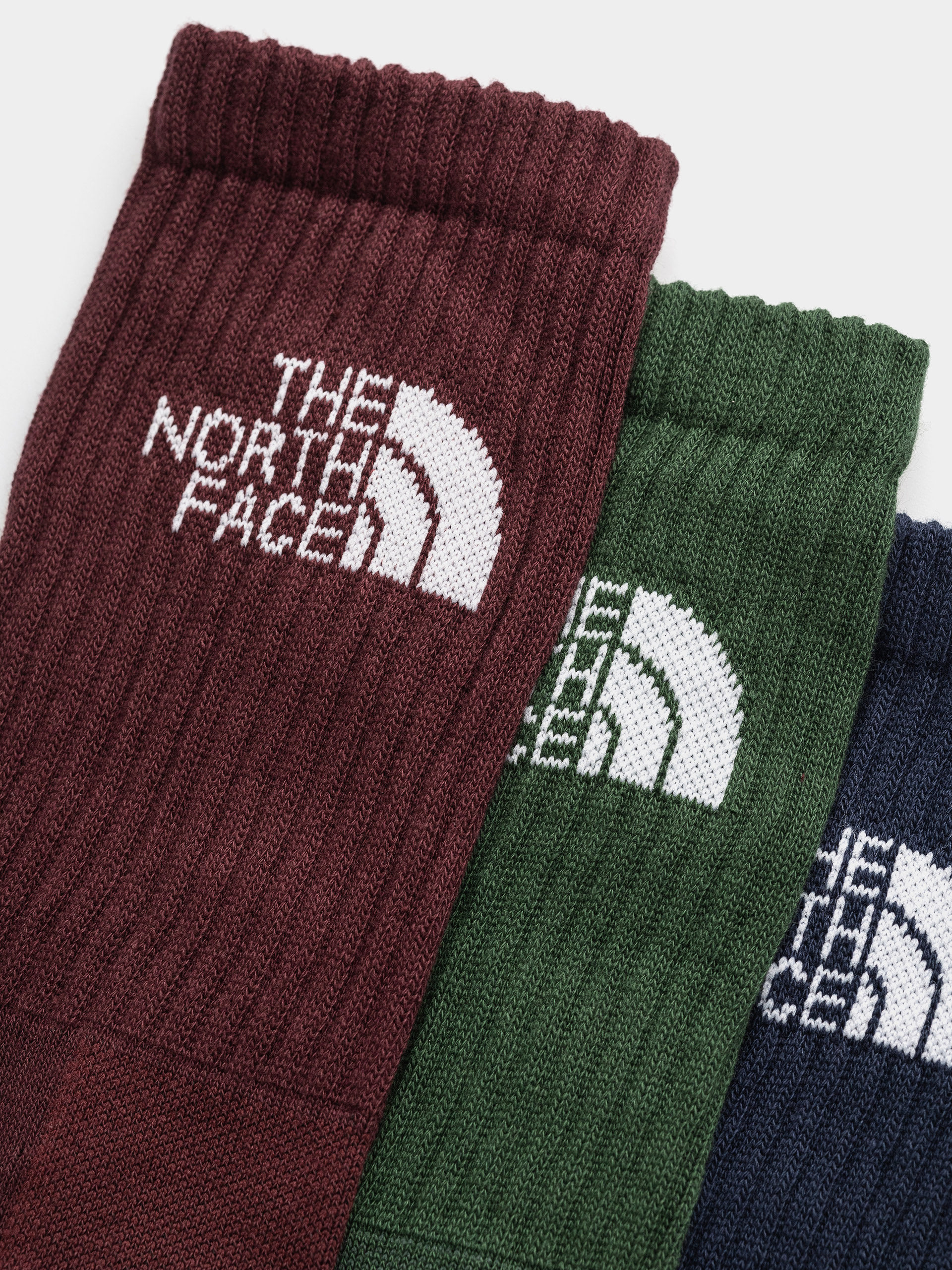 Ponožky The North Face Everyday Standard Crew 3P (bottle green/deep burgu)