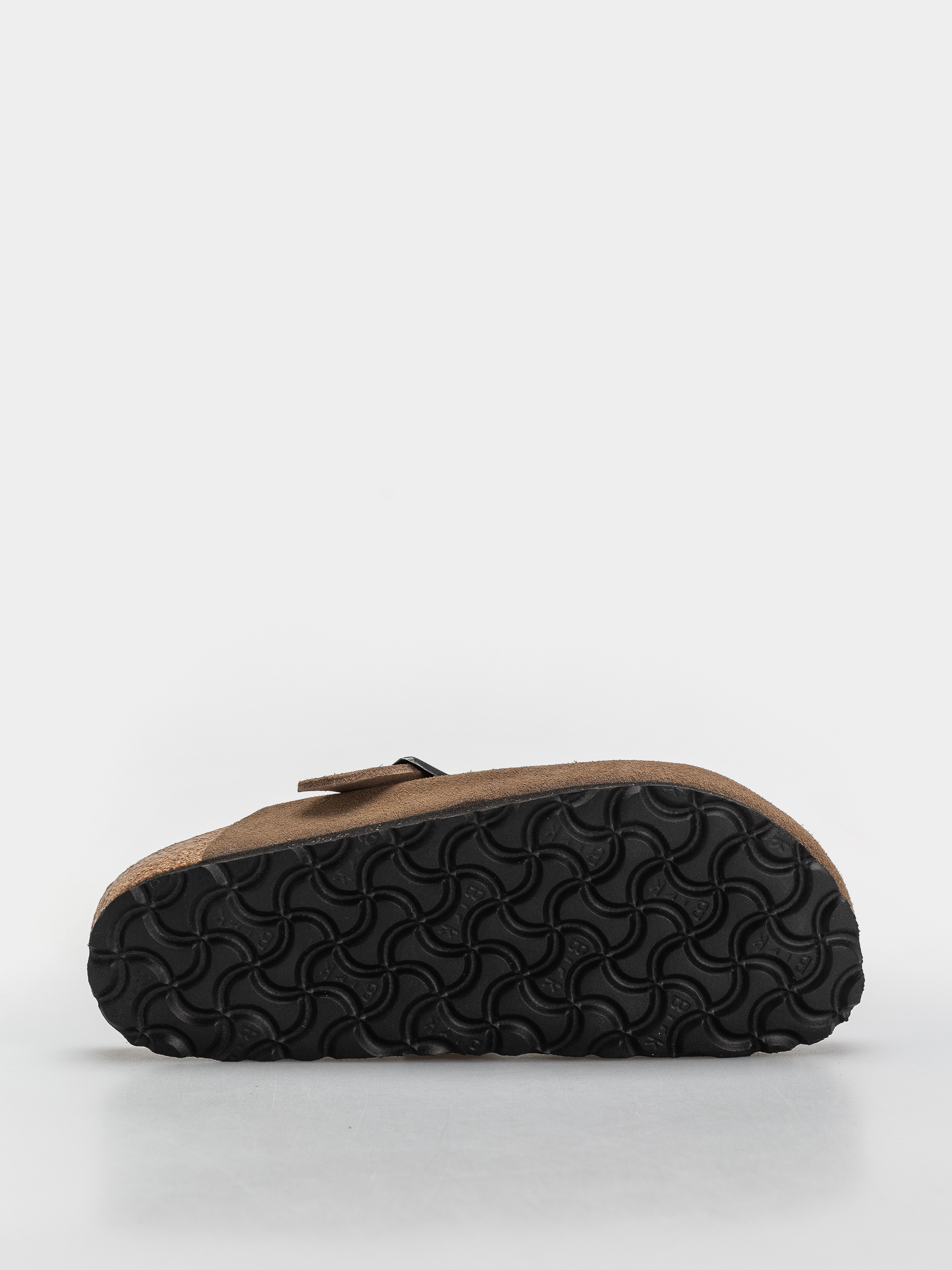 Plážovky Birkenstock Boston Suede Leather Narrow (dark tea)