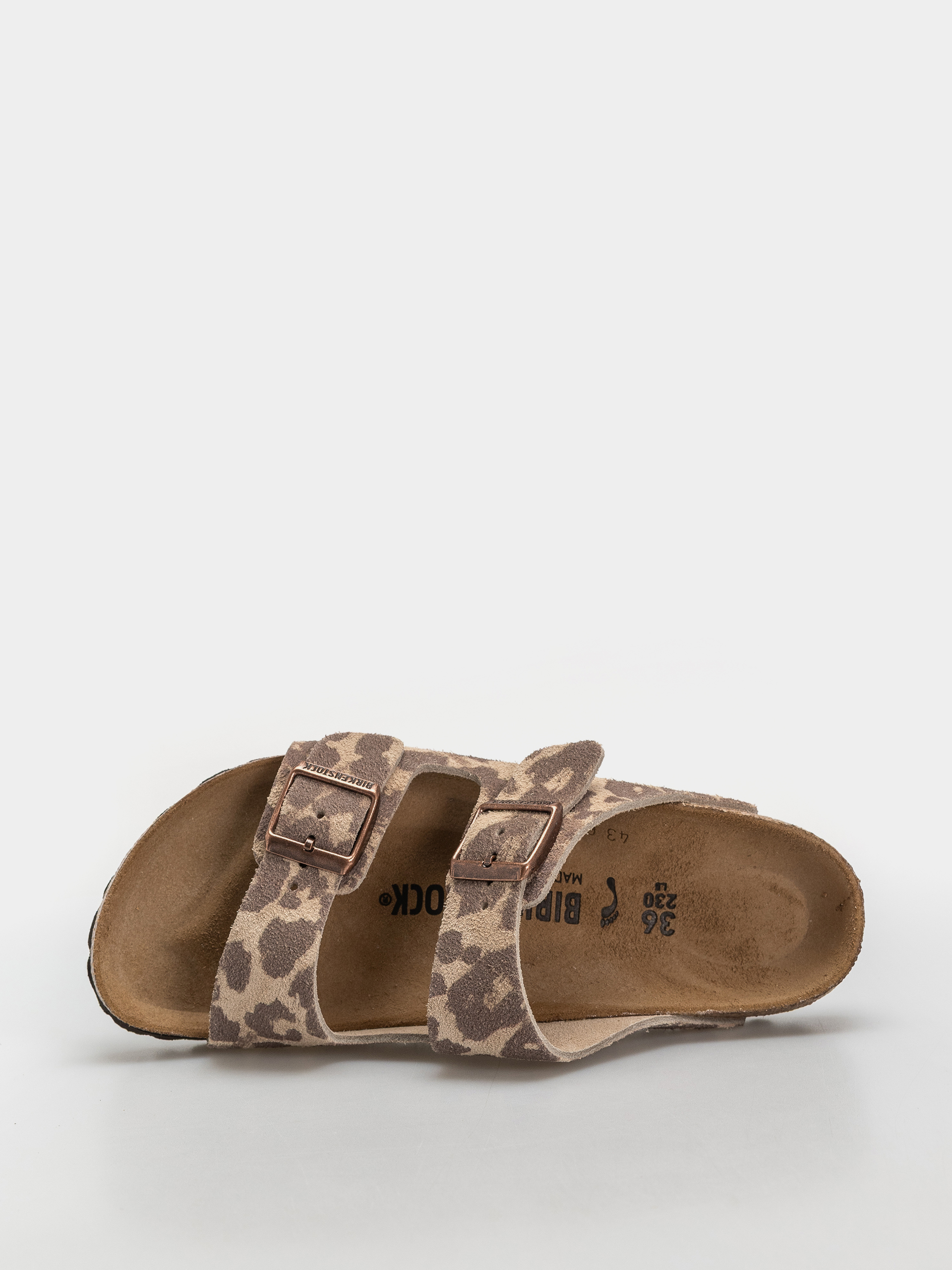Plážovky Birkenstock Arizona Suede Leather Narrow (leo sandcastle)