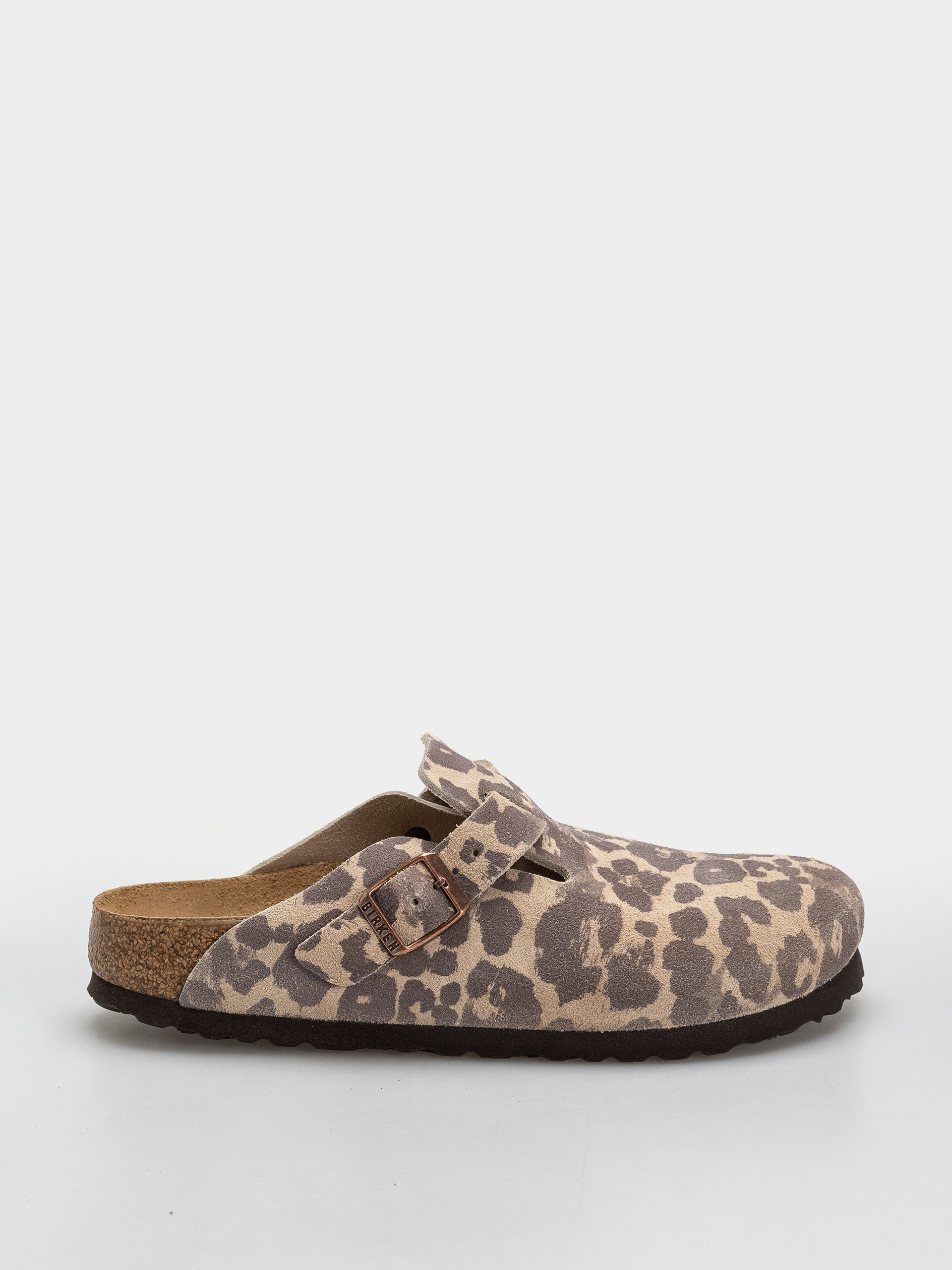 Plážovky Birkenstock Boston Suede Leather Narrow (leo sandcastle)