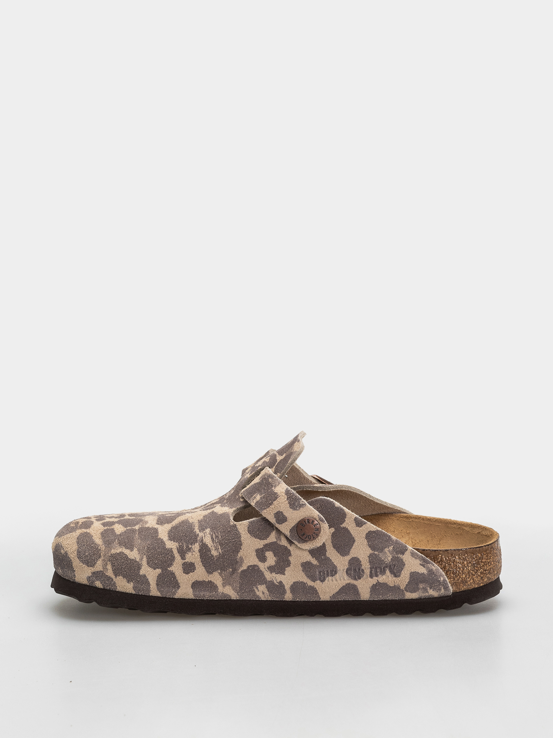 Plážovky Birkenstock Boston Suede Leather Narrow (leo sandcastle)