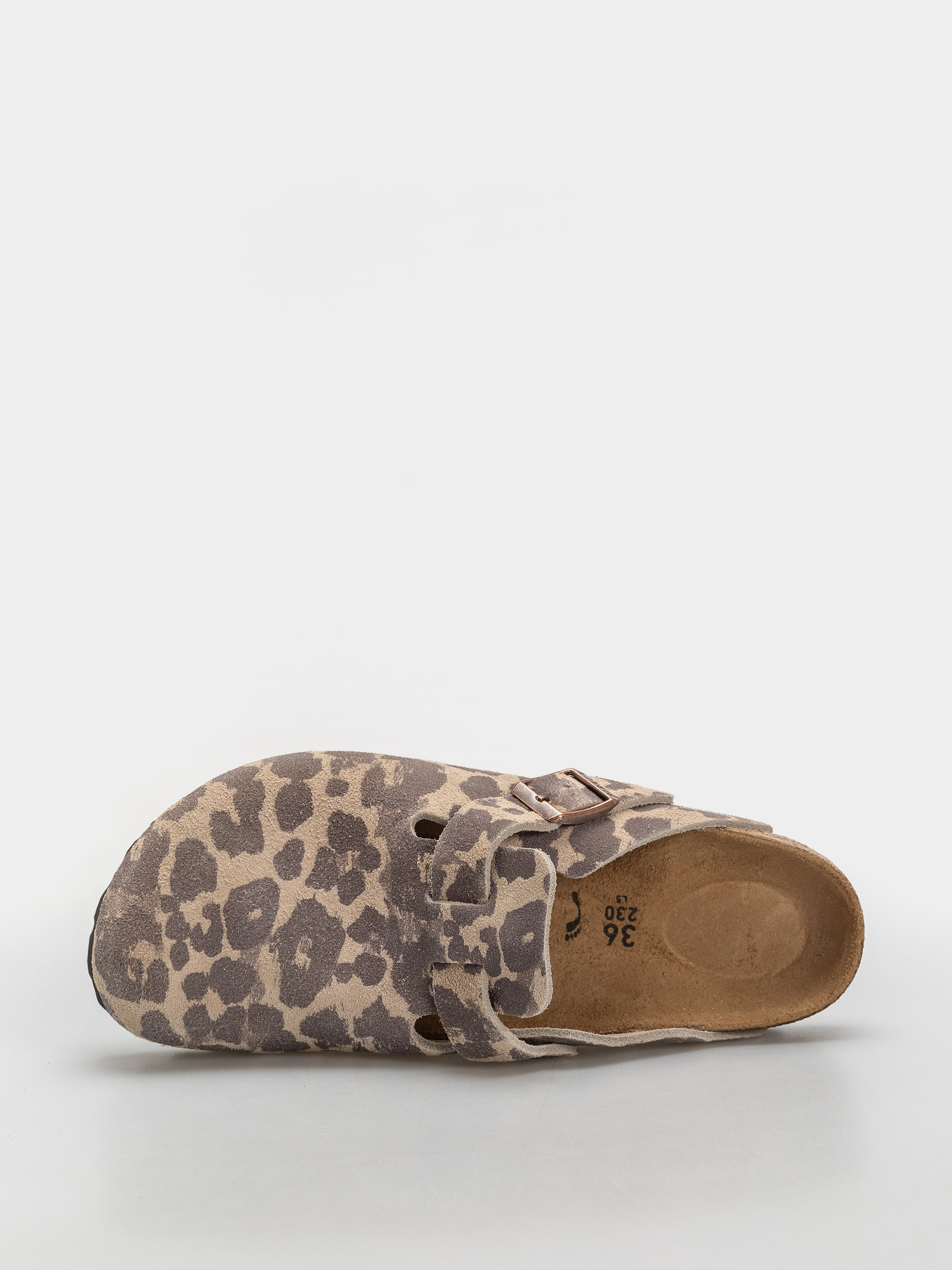 Plážovky Birkenstock Boston Suede Leather Narrow (leo sandcastle)