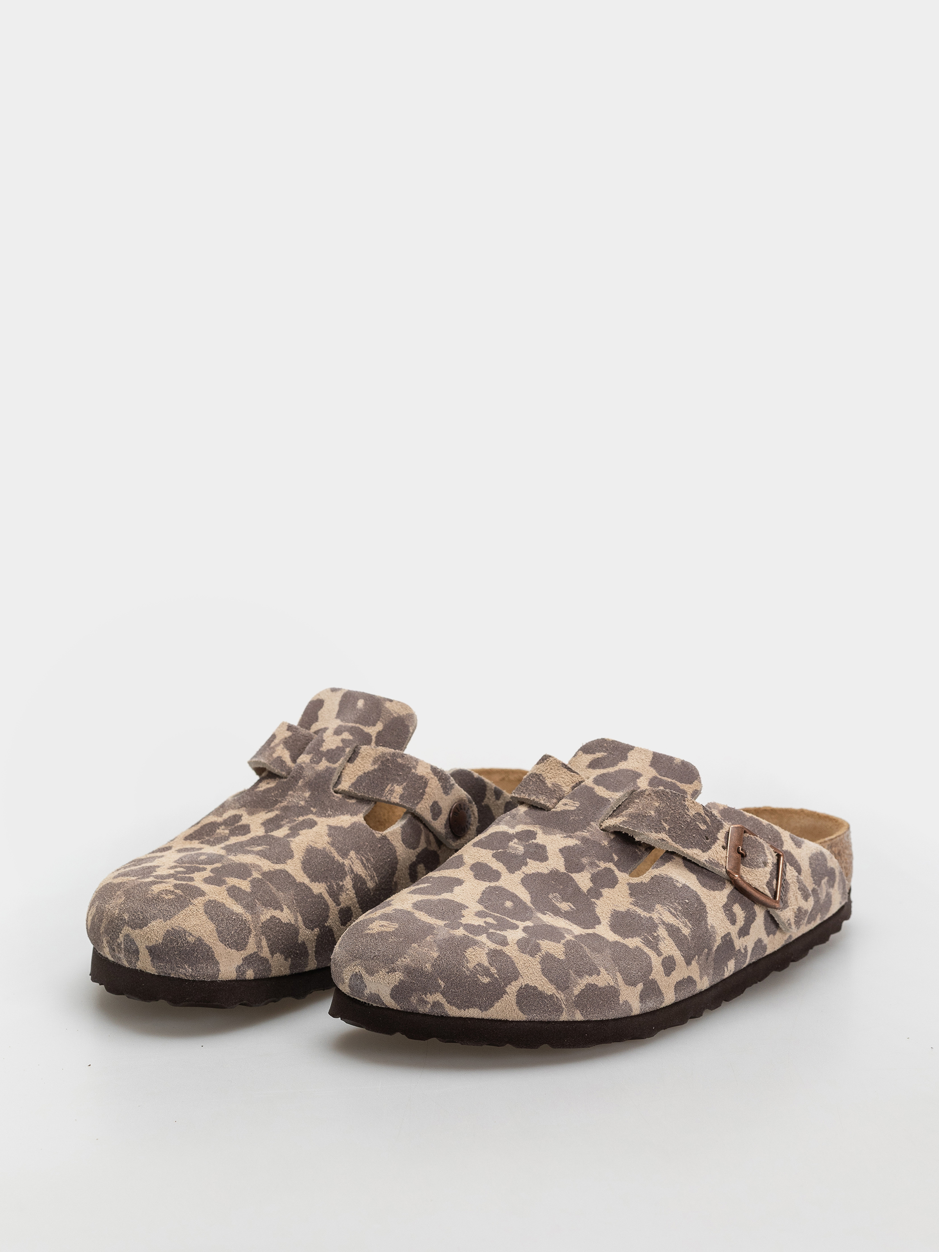 Plážovky Birkenstock Boston Suede Leather Narrow (leo sandcastle)