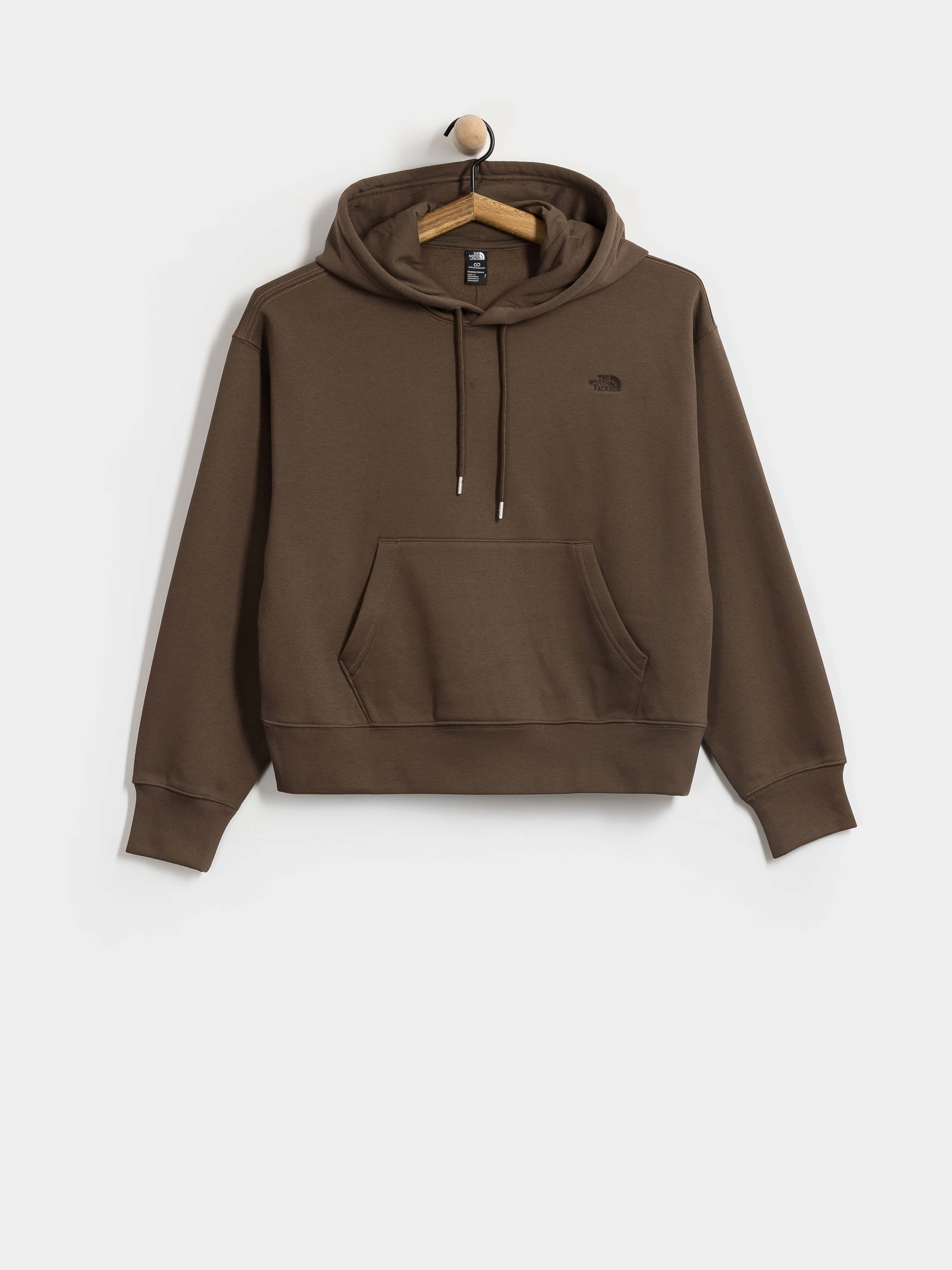 Mikina s kapucí The North Face Essential Simple Dome Boxy HD Wmn (smokey brown)