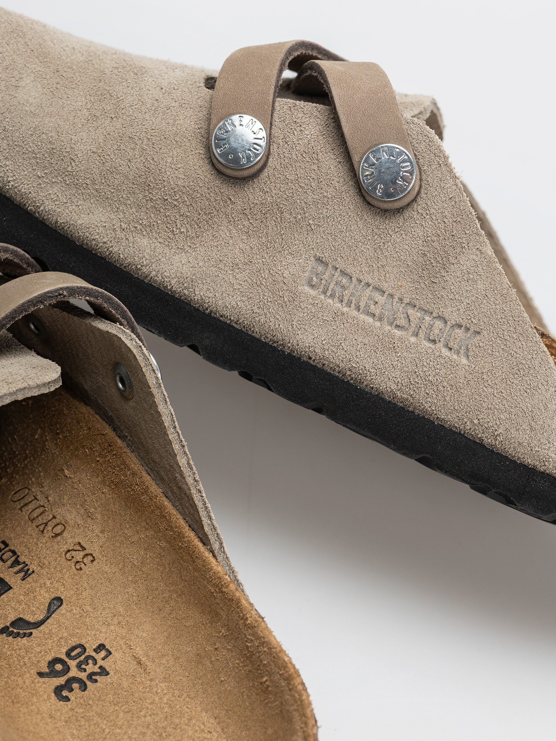 Plážovky Birkenstock Blair Suede Leather Narrow Wmn (taupe)