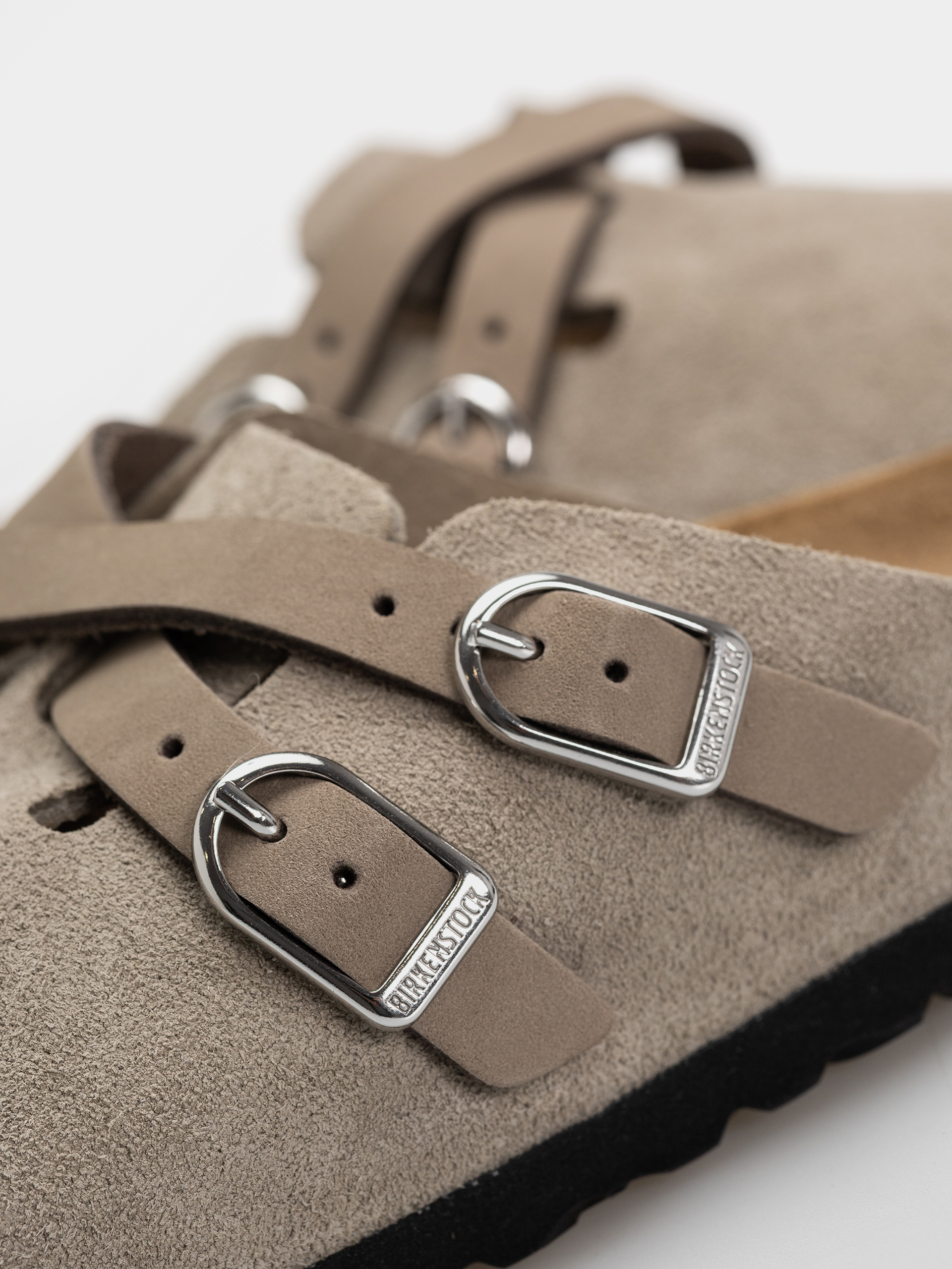 Plážovky Birkenstock Blair Suede Leather Narrow Wmn (taupe)