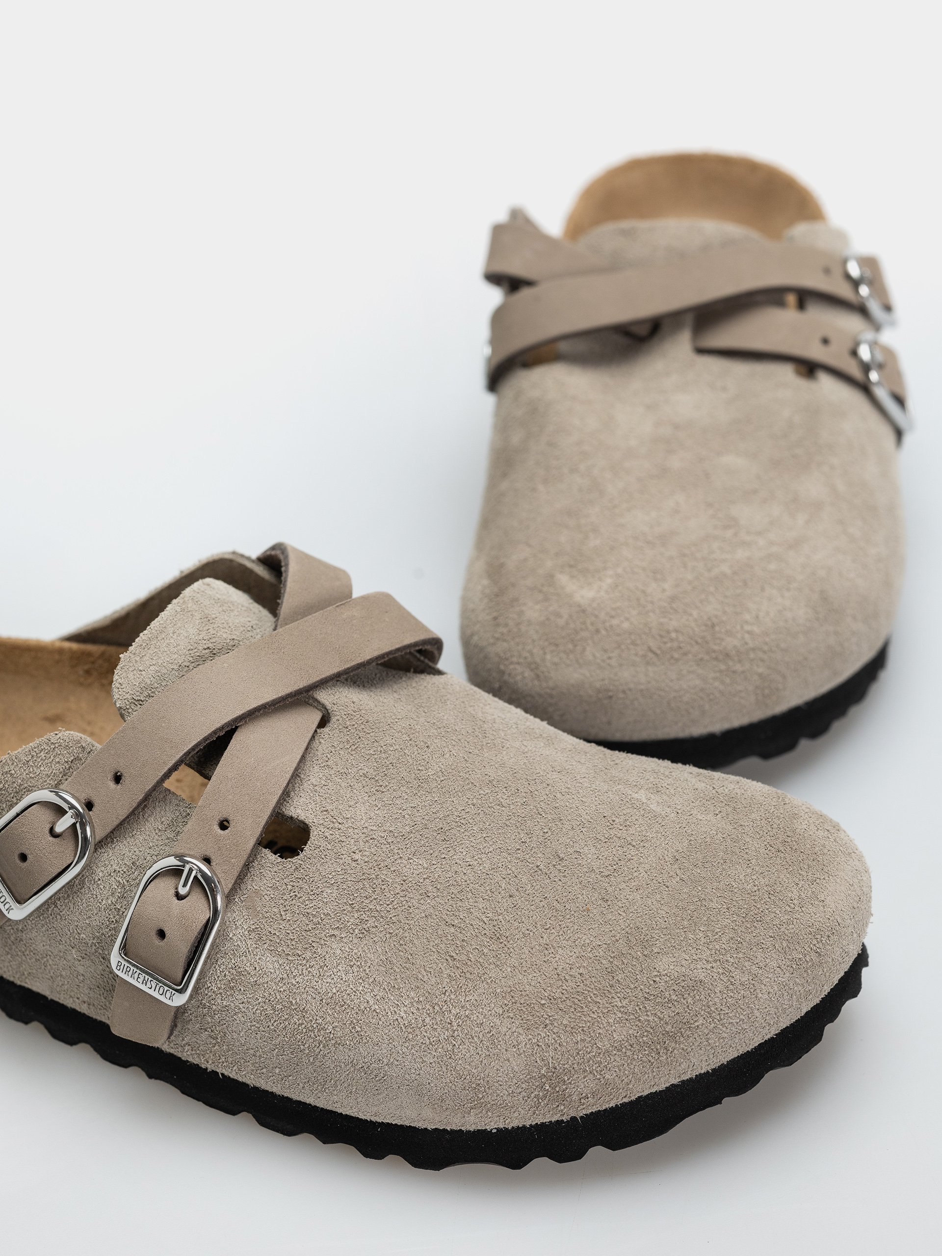 Plážovky Birkenstock Blair Suede Leather Narrow Wmn (taupe)