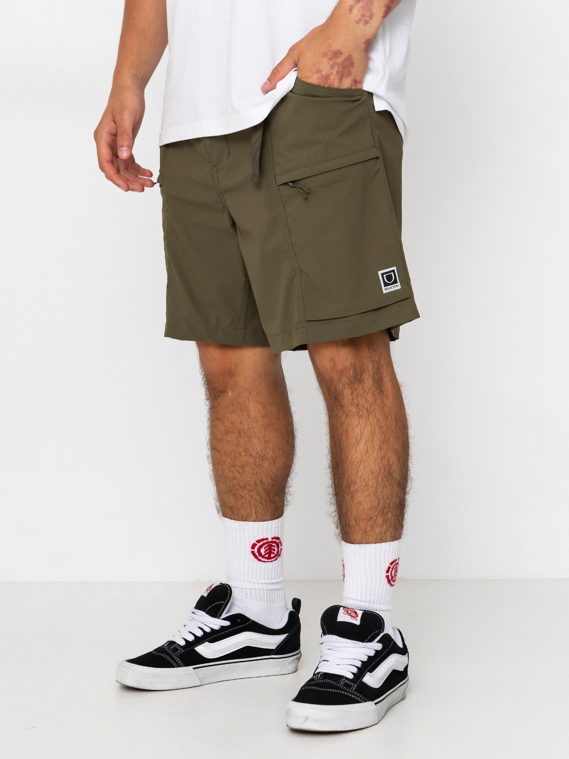 Kraťasy Brixton Journey Utility (dark olive)