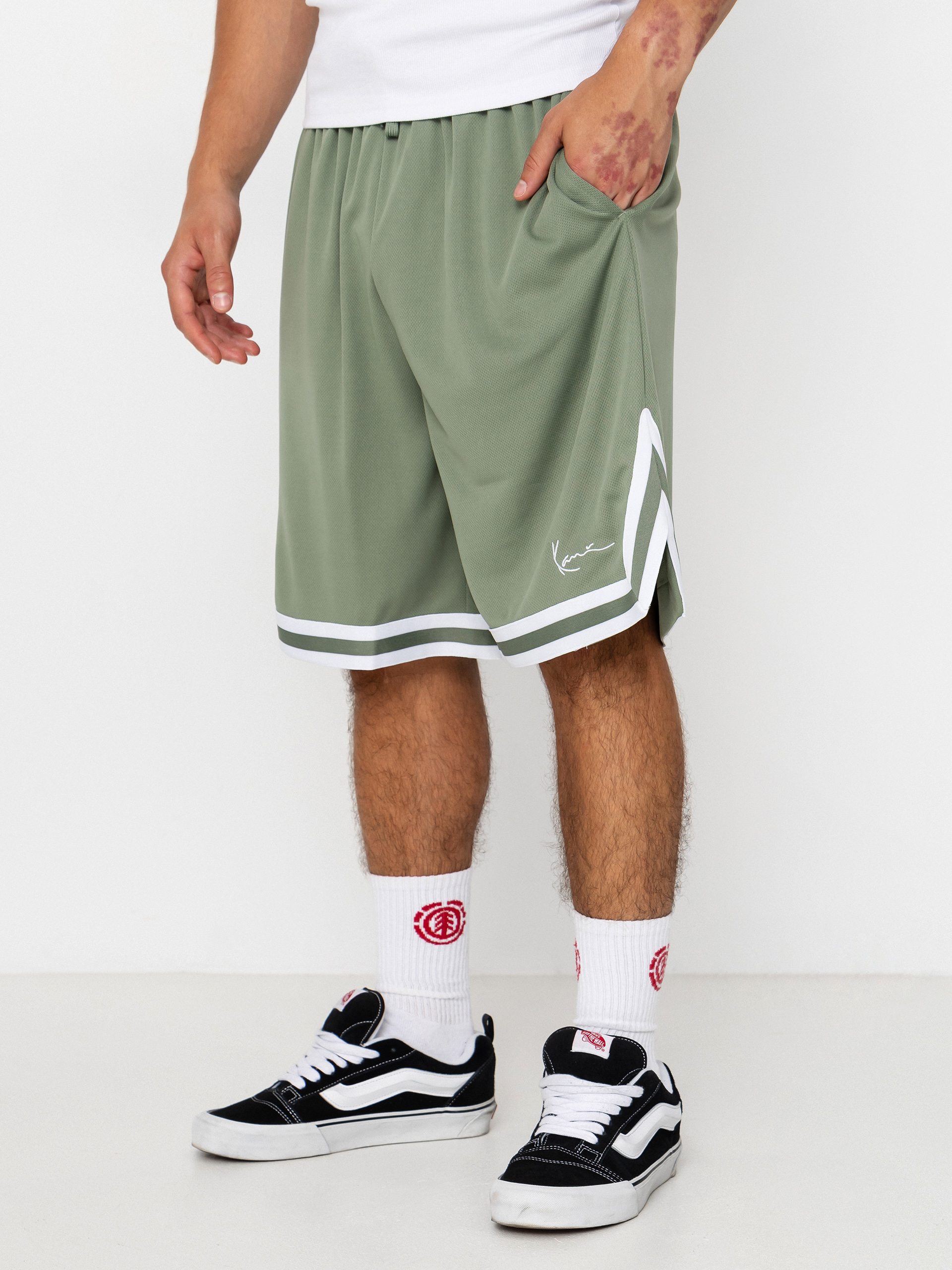 Kraťasy Karl Kani Small Signature Essential Mesh (green)