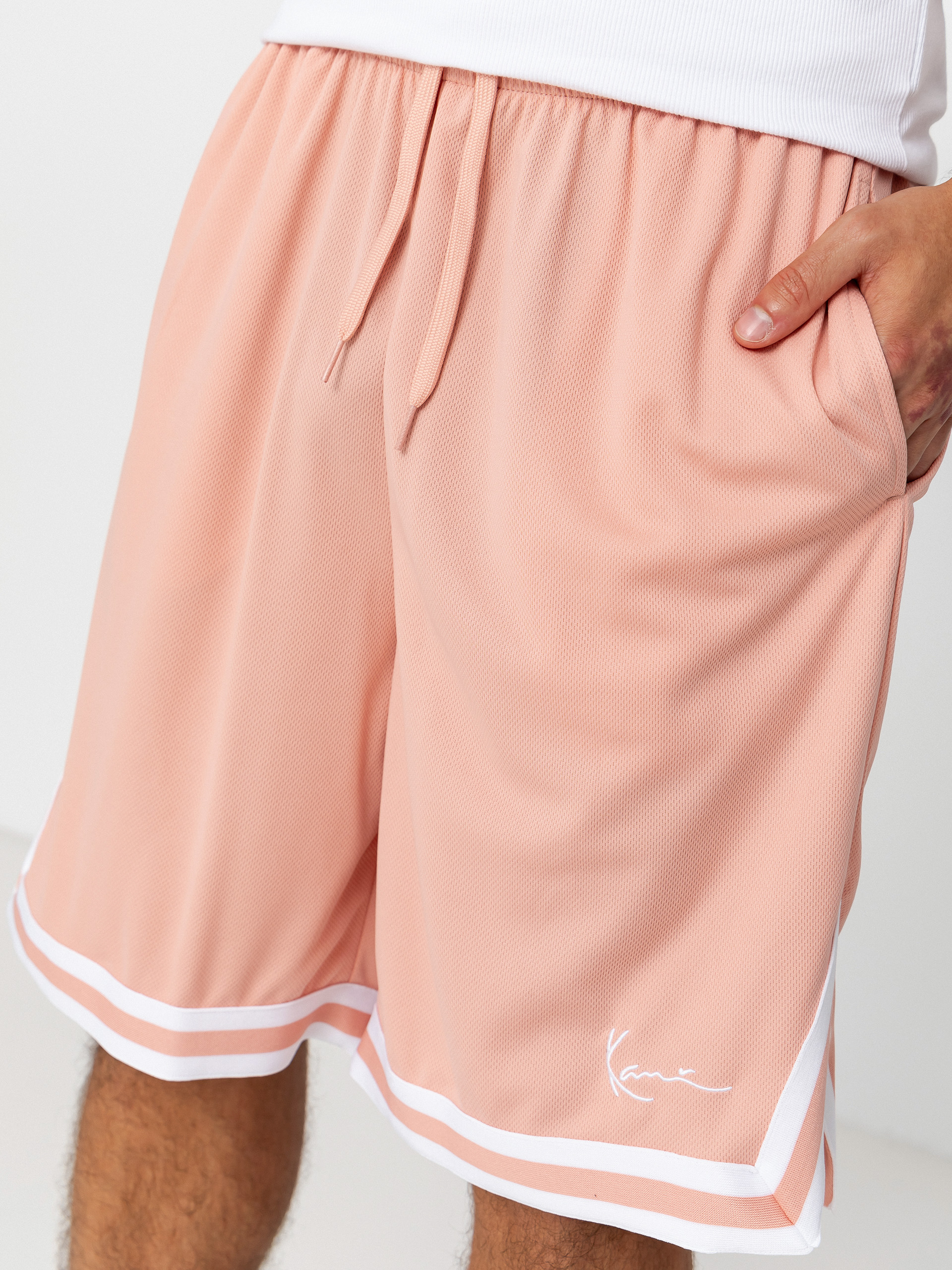 Kraťasy Karl Kani Small Signature Essential Mesh (pink)