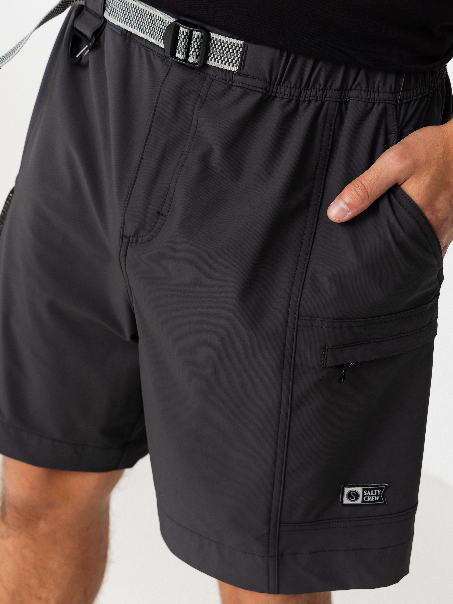 Kraťasy Salty Crew Net Walshort (pirate black)