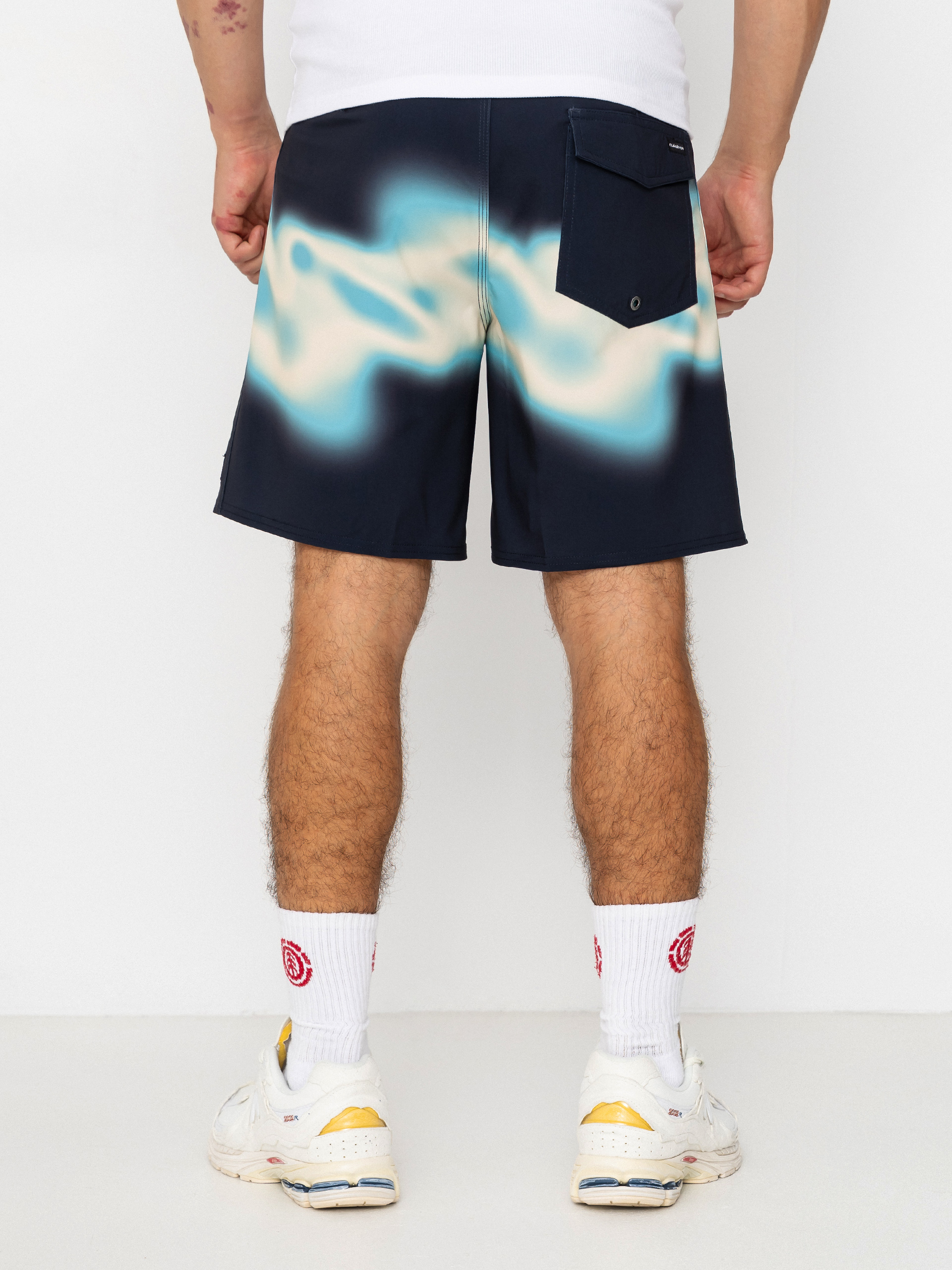 Plážové kraťasy Quiksilver Surfsilk Straight 18 (dark navy thermo stripe)