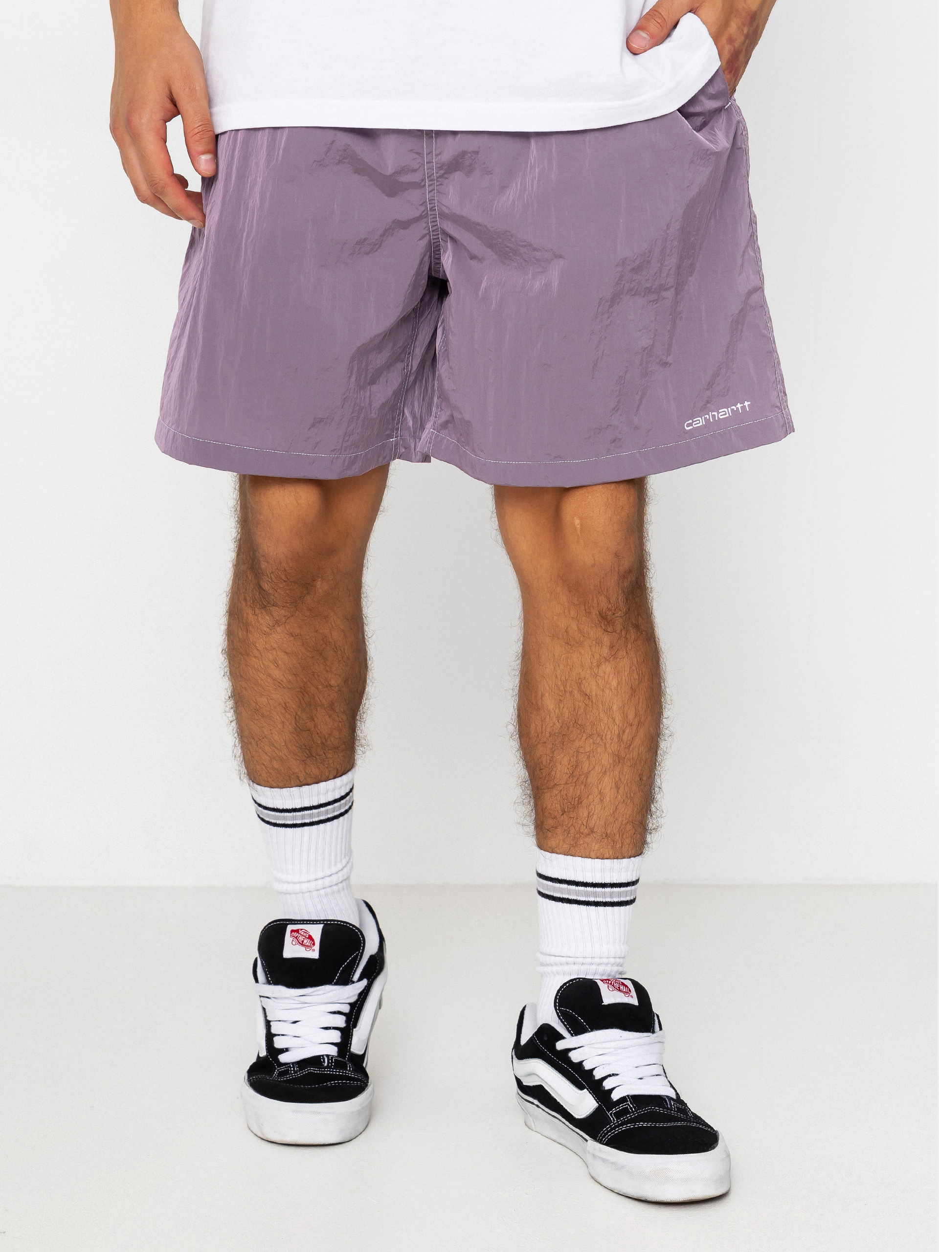 Kraťasy Carhartt WIP Canby Swim (gentle purple/white)