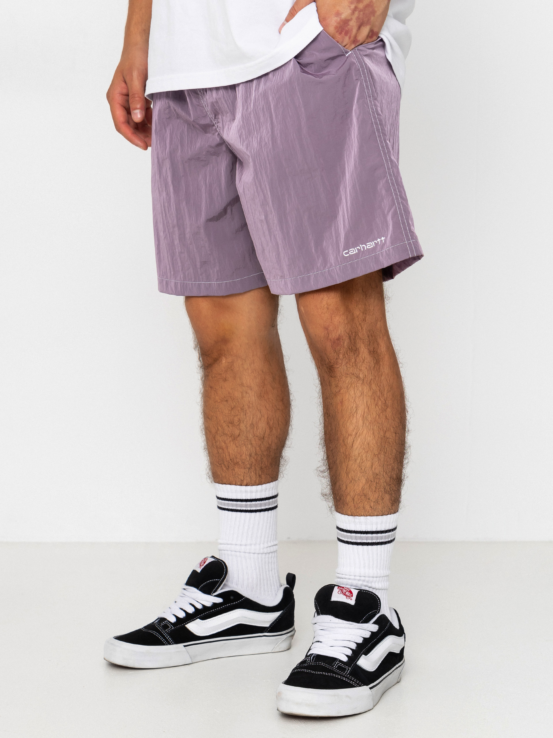 Kraťasy Carhartt WIP Canby Swim (gentle purple/white)