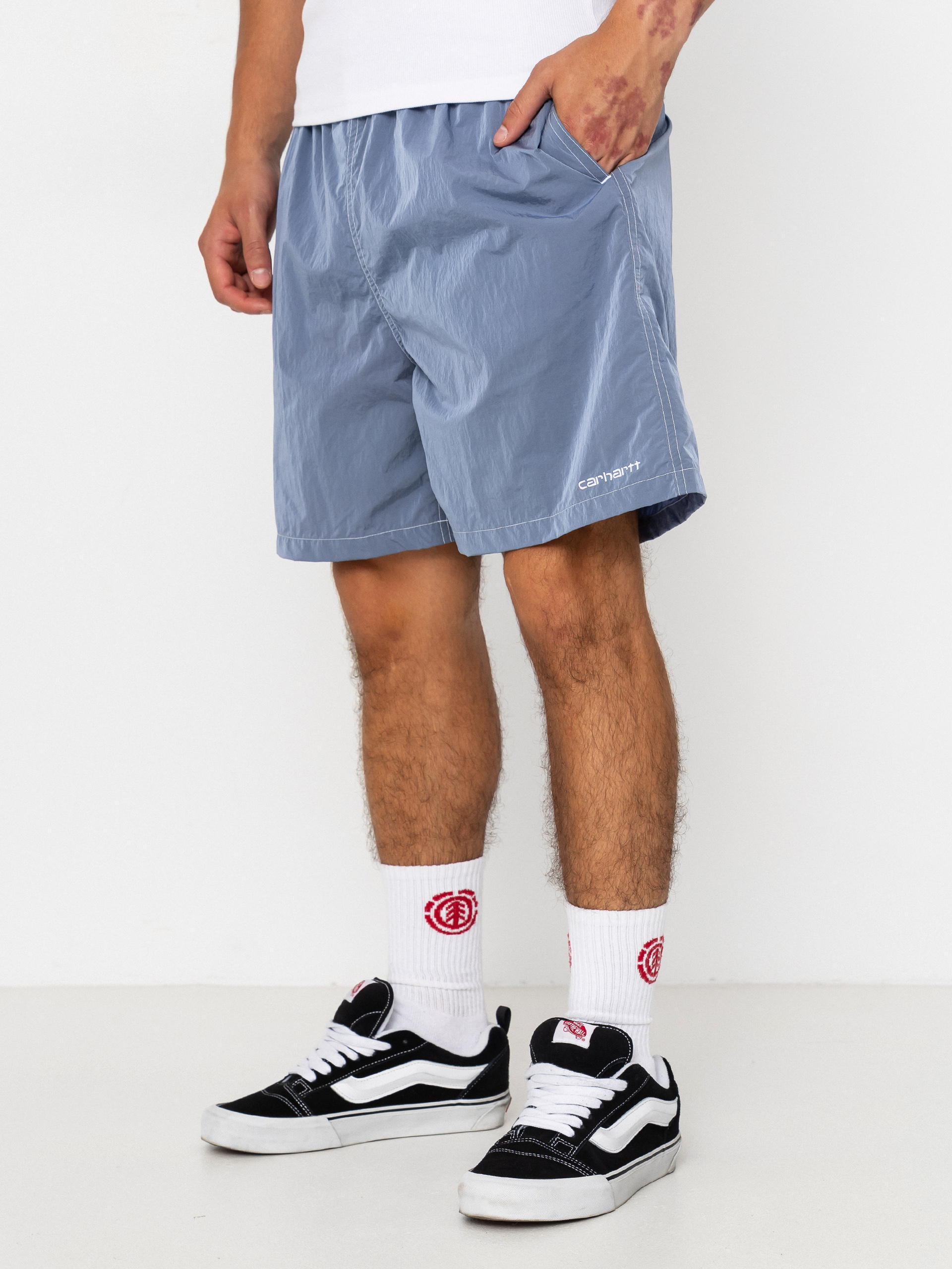 Kraťasy Carhartt WIP Canby Swim (gentle blue/white)