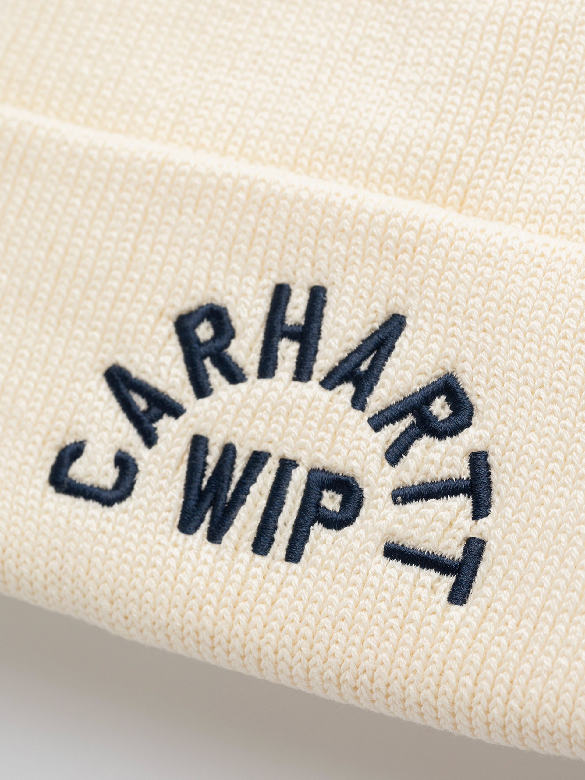 Čepice Carhartt WIP Arch Script (natural/dark navy)