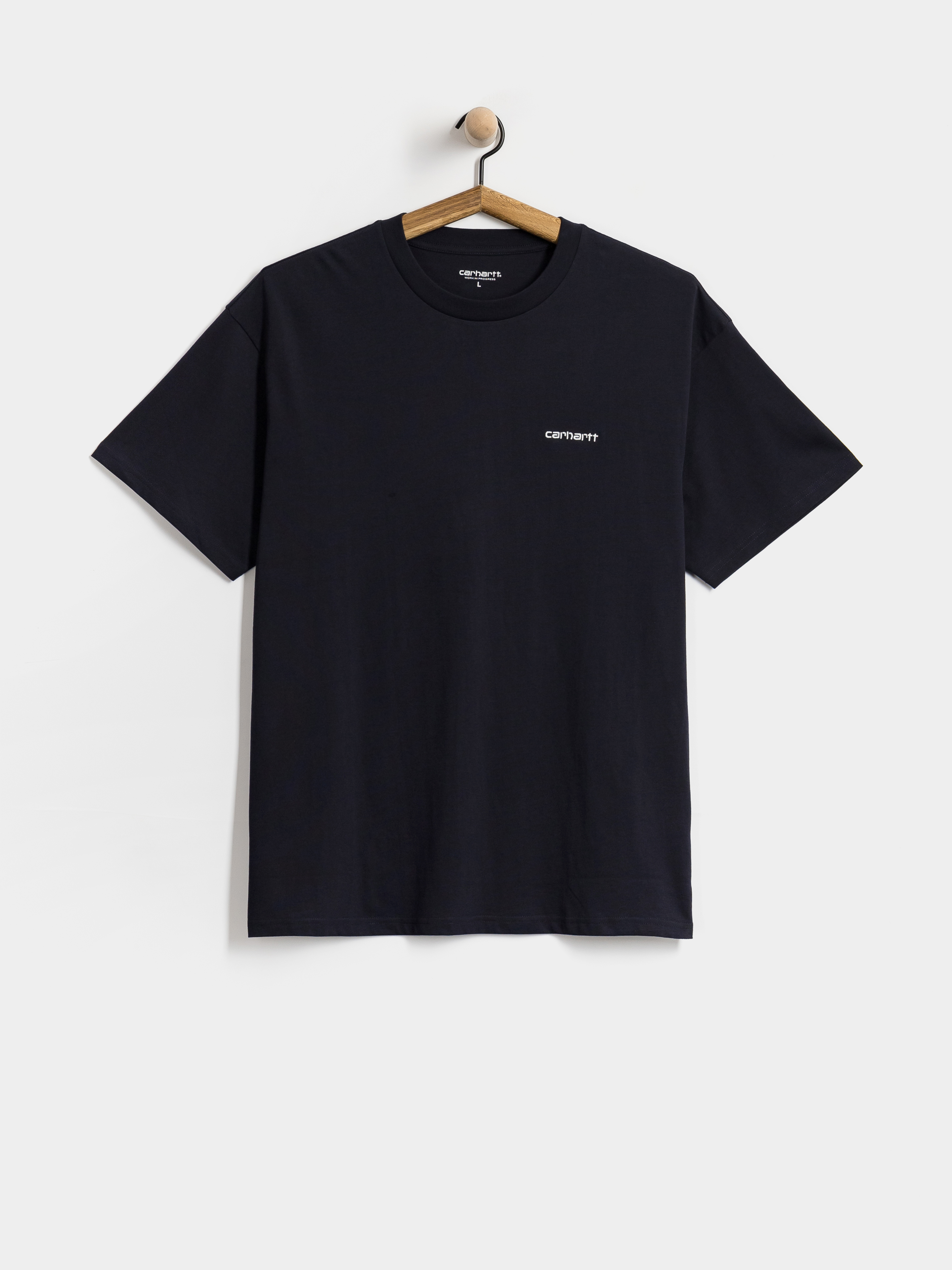 Tričko Carhartt WIP Script Embroidery (dark navy/white)