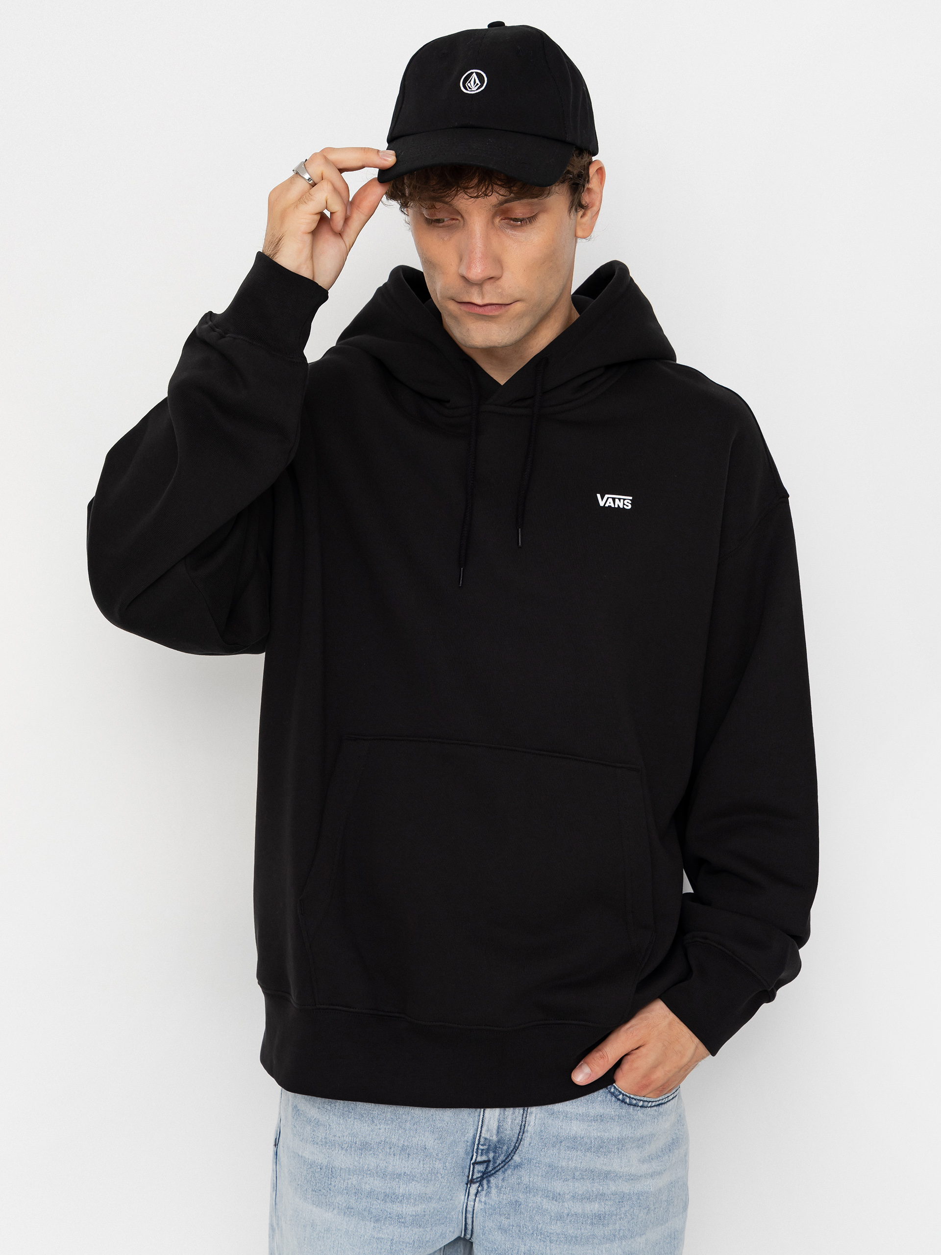 Mikina s kapucí Vans Left Chest HD (black)