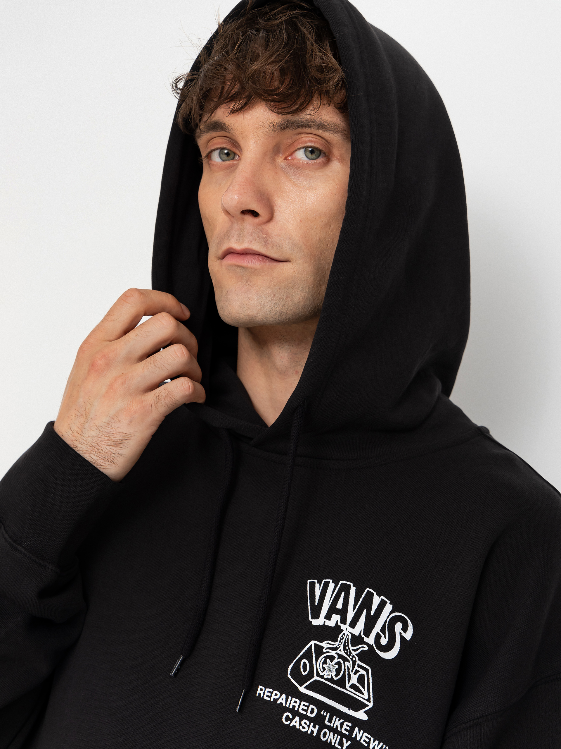 Mikina s kapucí Vans Refurbed HD (black)