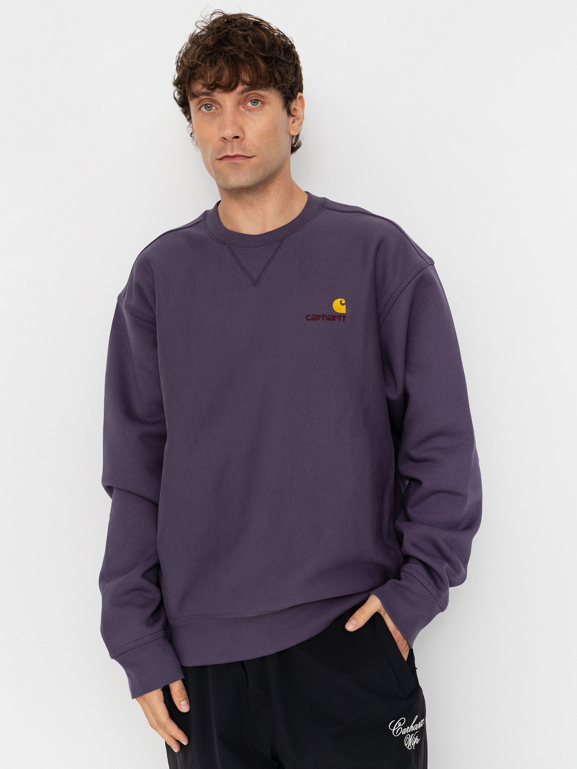 Mikina Carhartt WIP American Script (shady purple)