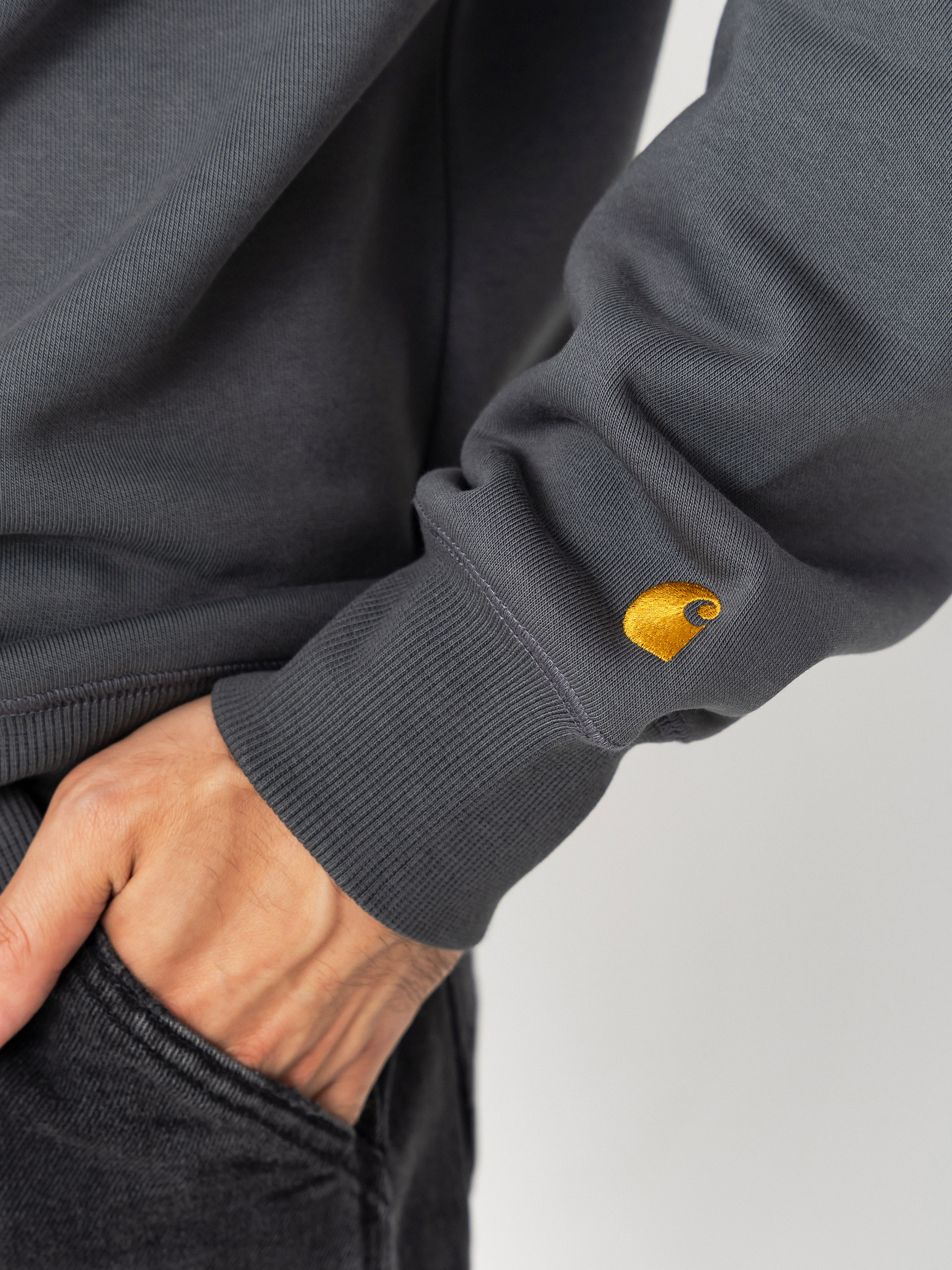 Mikina Carhartt WIP Chase (styx/gold)