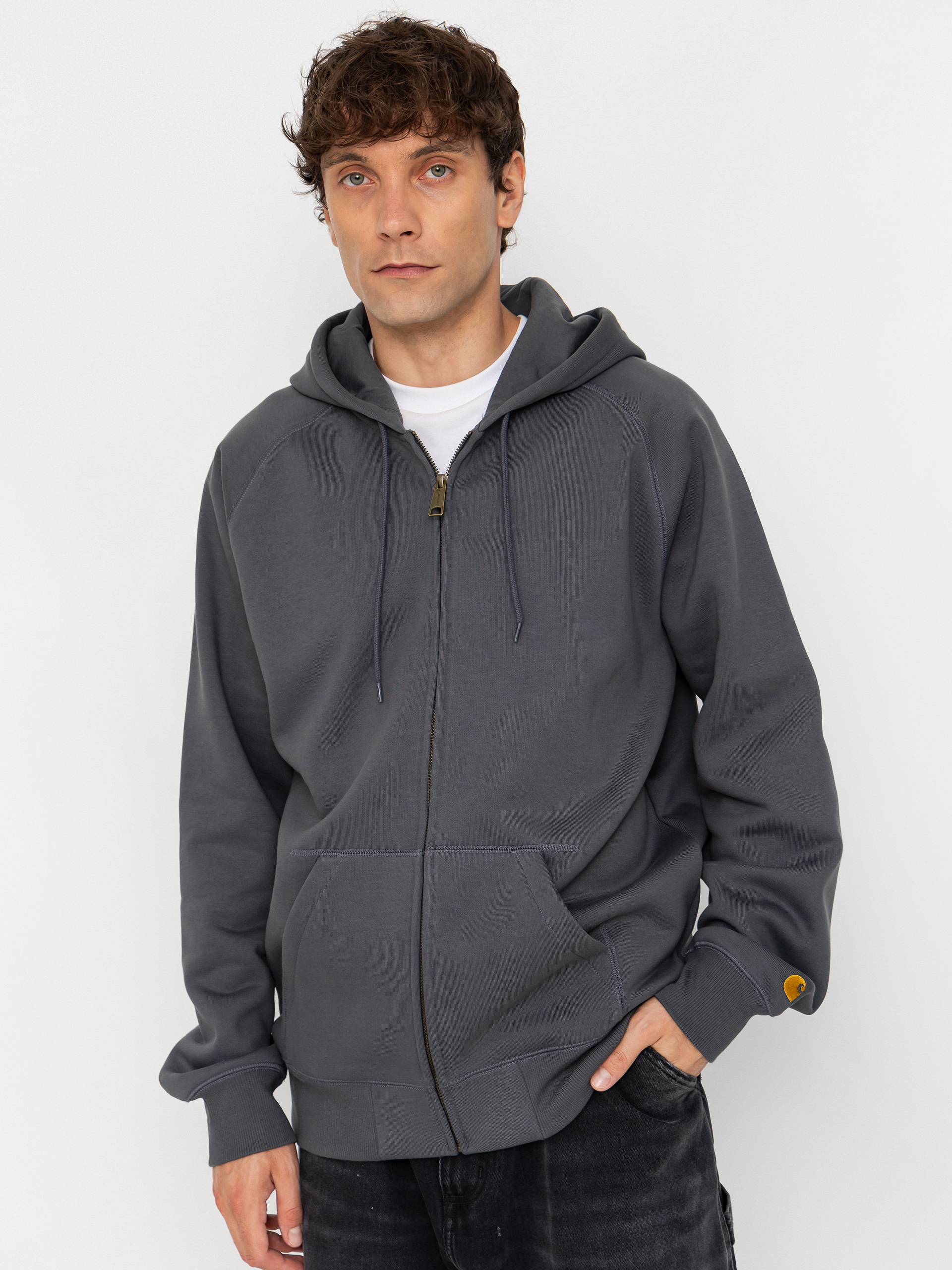 Mikina s kapucu00ed Carhartt WIP Chase ZHD (styx/gold)