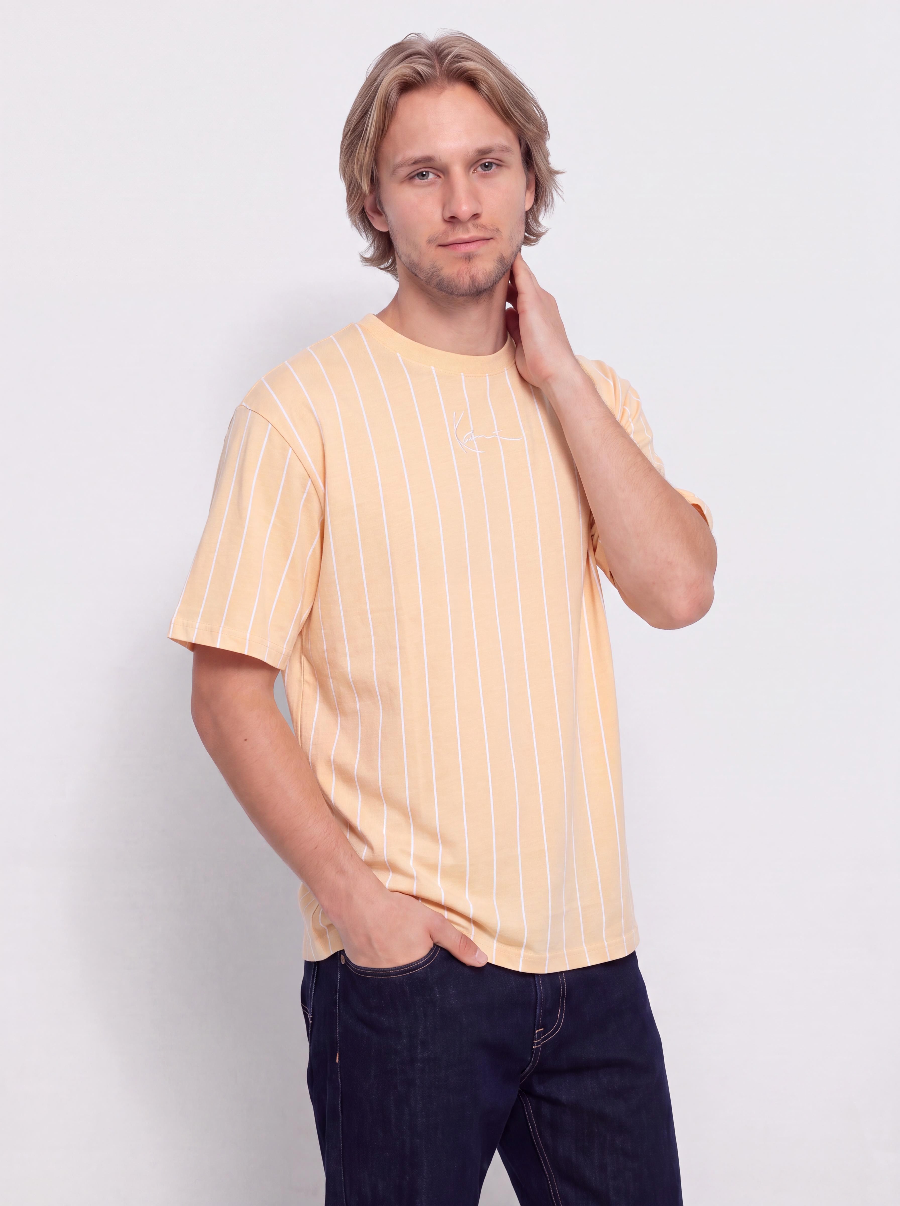 Tričko Karl Kani Small Signature Essential Pinstripe